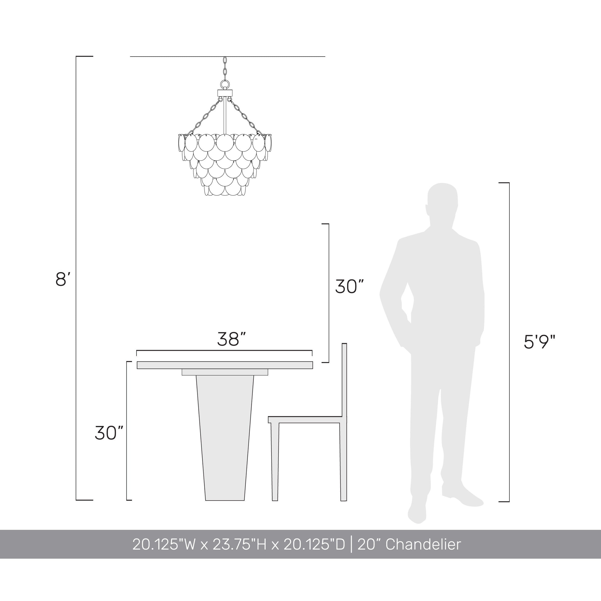 Yep by Golden Lighting Cascada 8-light Pendant in Aegean Silver and Smoke Plated Glass - - Golden Lighting
