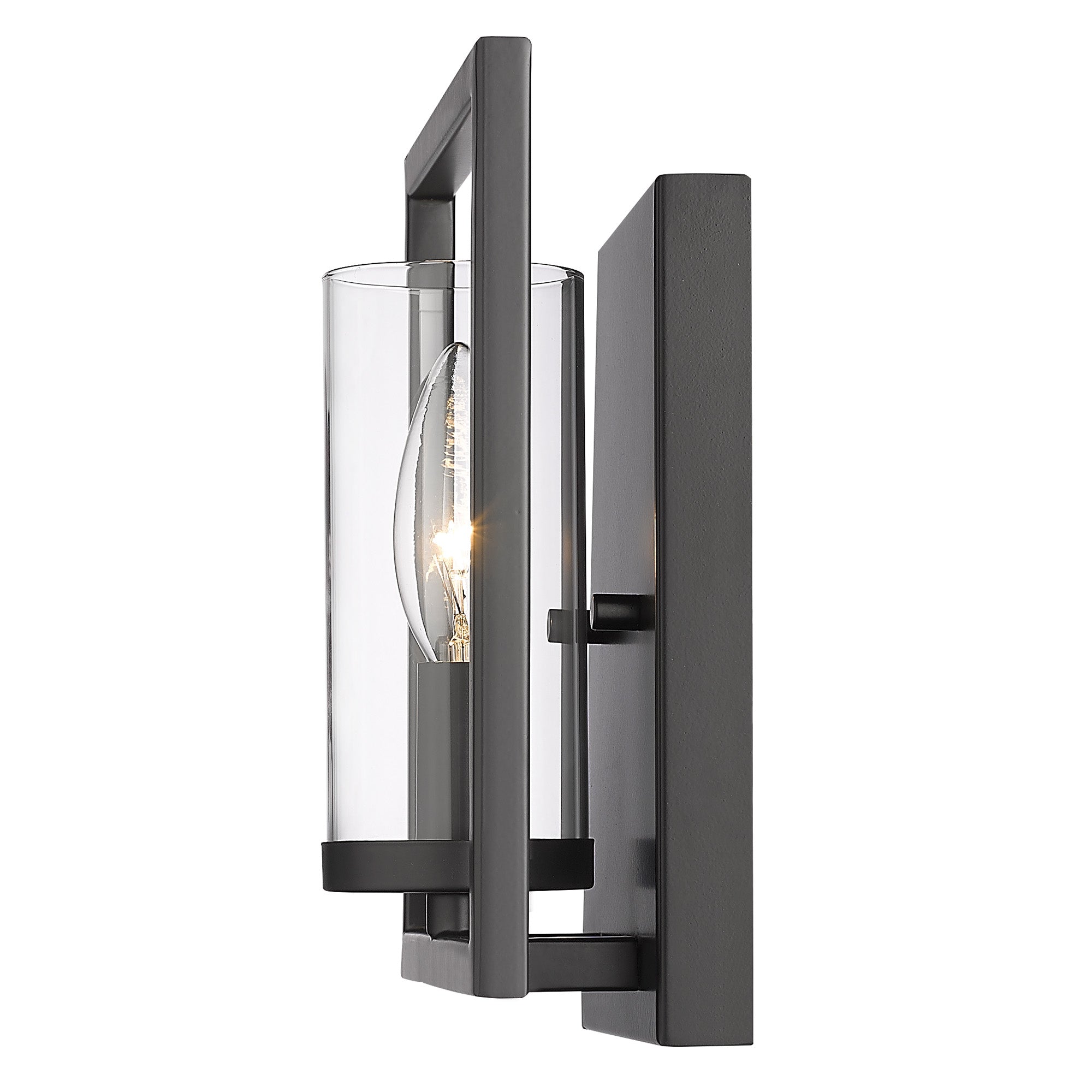 Golden Lighting Marco 1-light Wall Sconce in Matte Black - - Golden Lighting