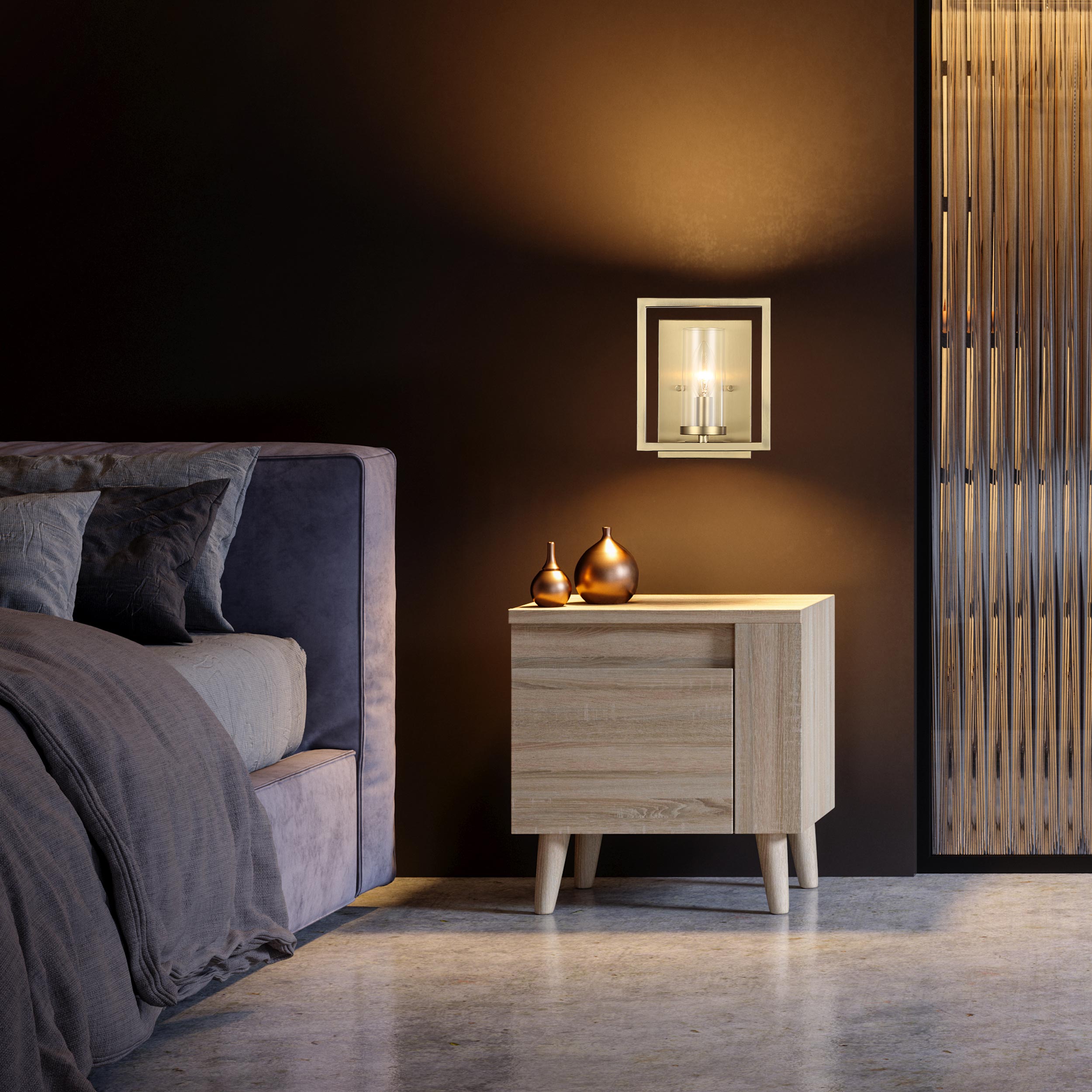 Golden Lighting Marco 1-light Wall Sconce in Brushed Champagne Brass