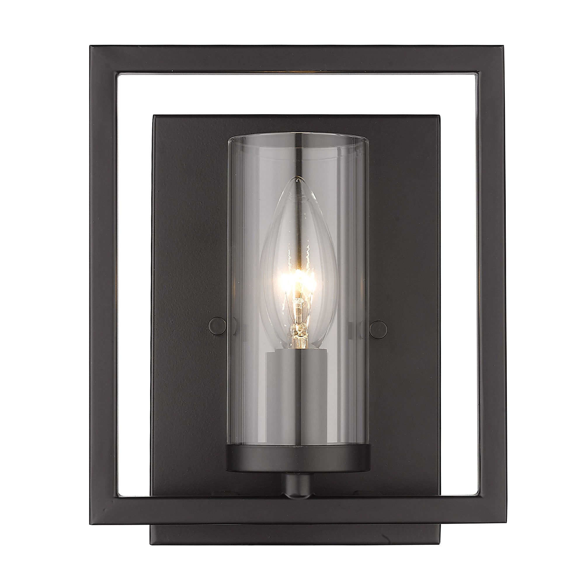 Golden Lighting Marco 1-light Wall Sconce in Matte Black - - Golden Lighting