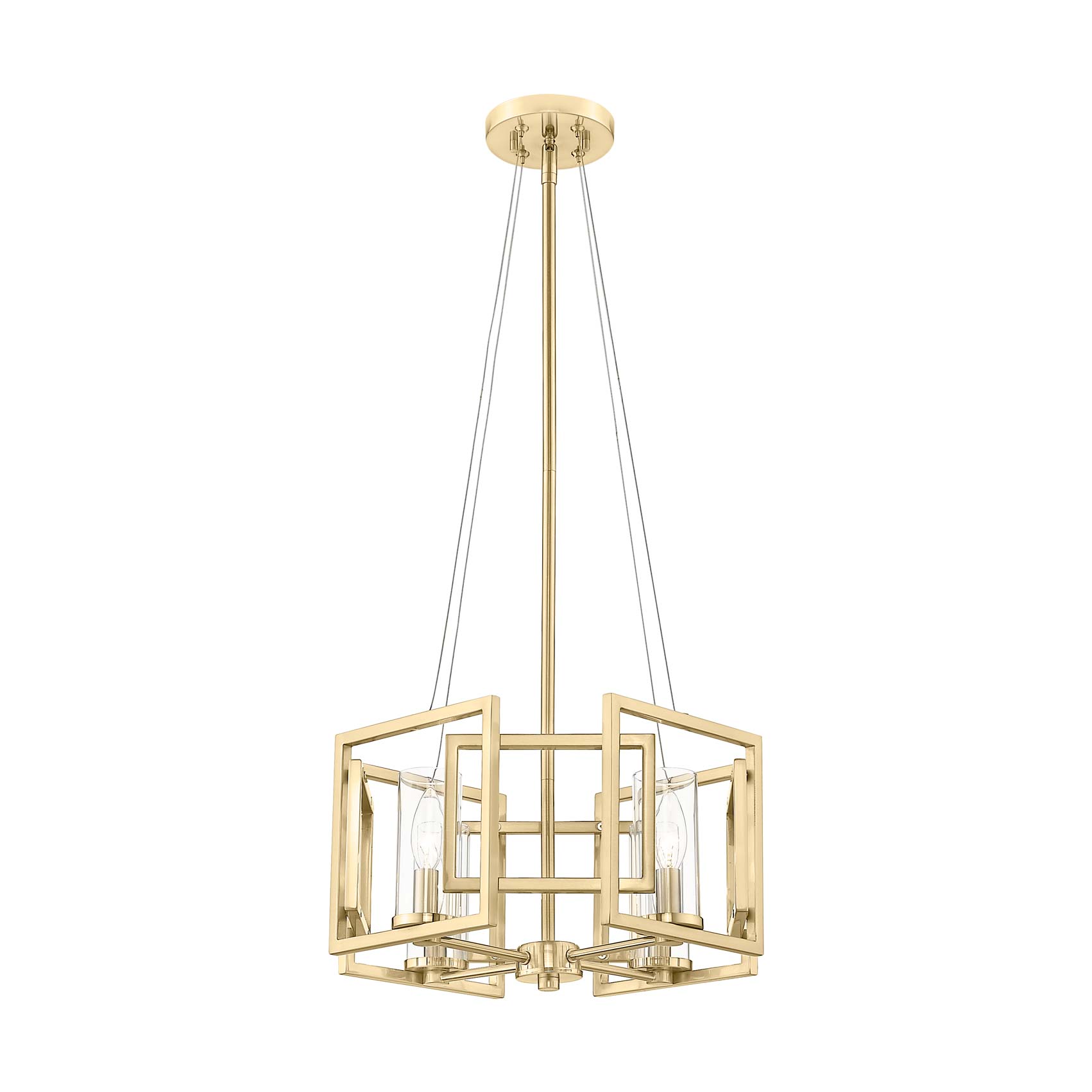 Golden Lighting Marco 4-light Pendant in Brushed Champagne Brass - - Golden Lighting