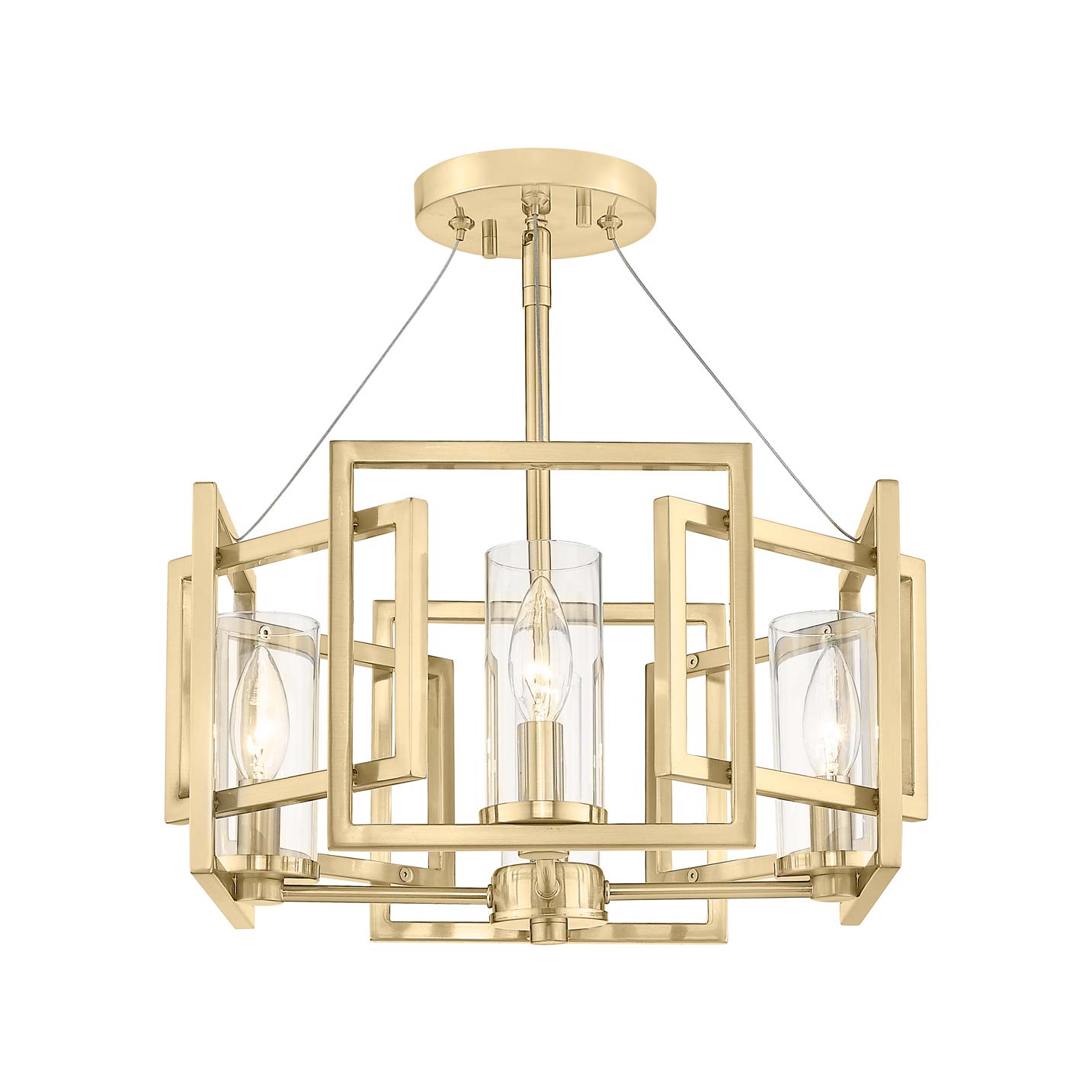 Golden Lighting Marco 4-light Pendant in Brushed Champagne Brass - Default Title - Golden Lighting