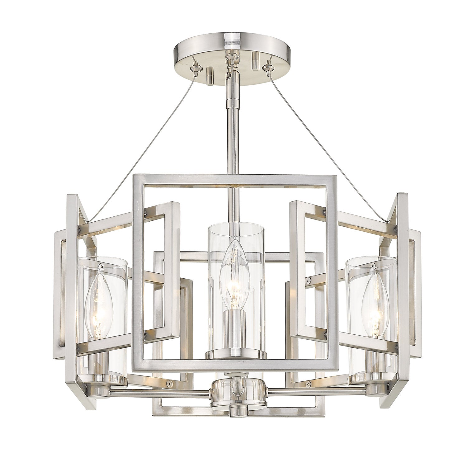 Golden Lighting Marco 4-light Pendant in Pewter - - Golden Lighting