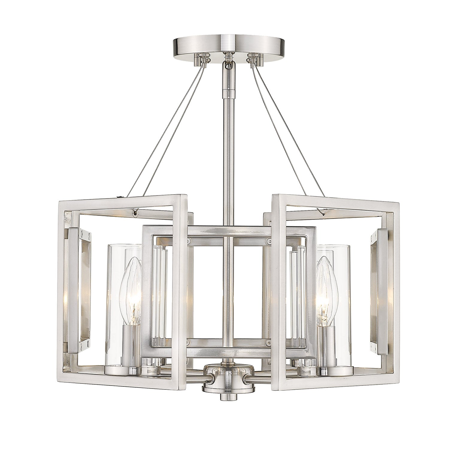 Golden Lighting Marco 4-light Pendant in Pewter