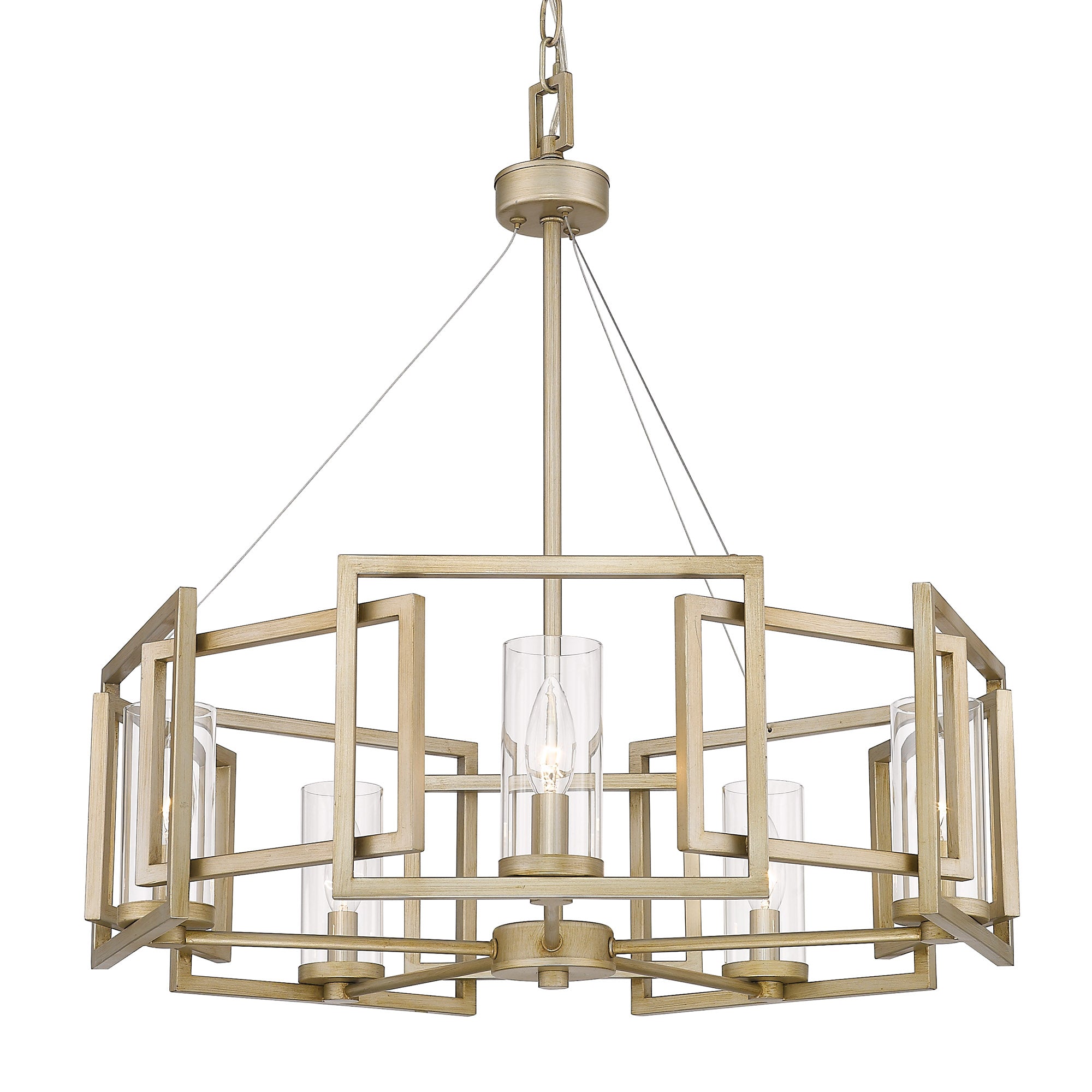 Golden Lighting Marco 5-light Chandelier in White Gold - - Golden Lighting