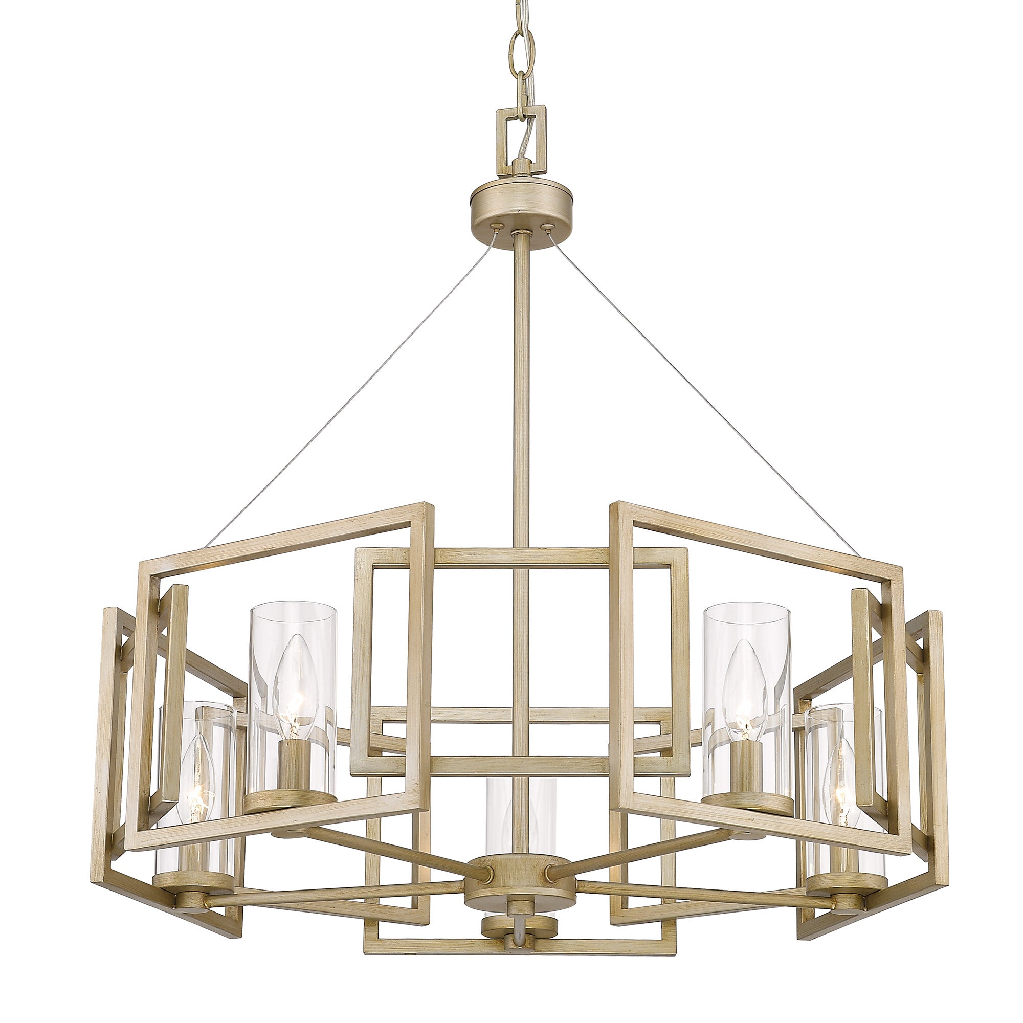 Golden Lighting Marco 5-light Chandelier in White Gold - - Golden Lighting