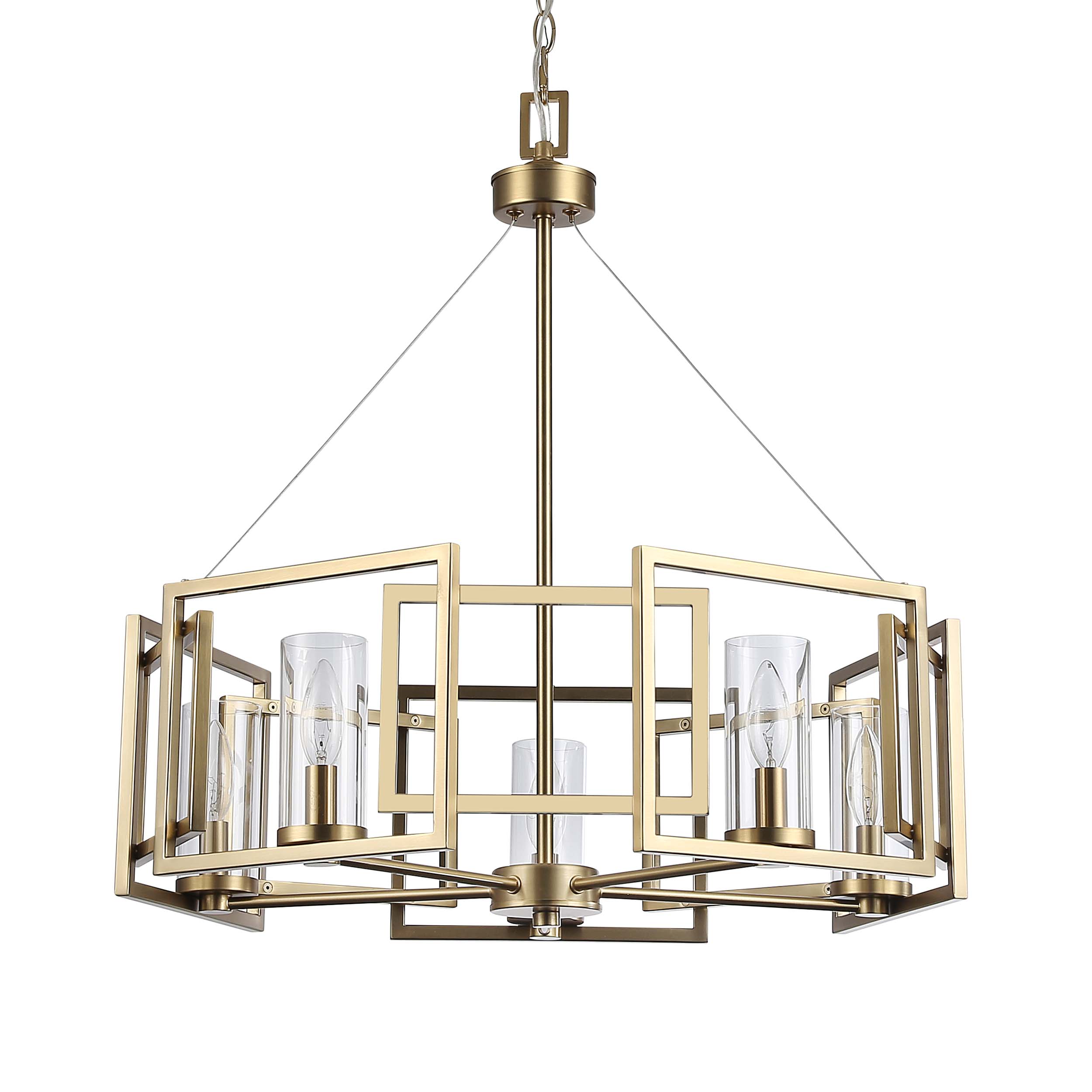 Golden Lighting Marco 5-light Chandelier in Brushed Champagne Brass - Default Title - Golden Lighting