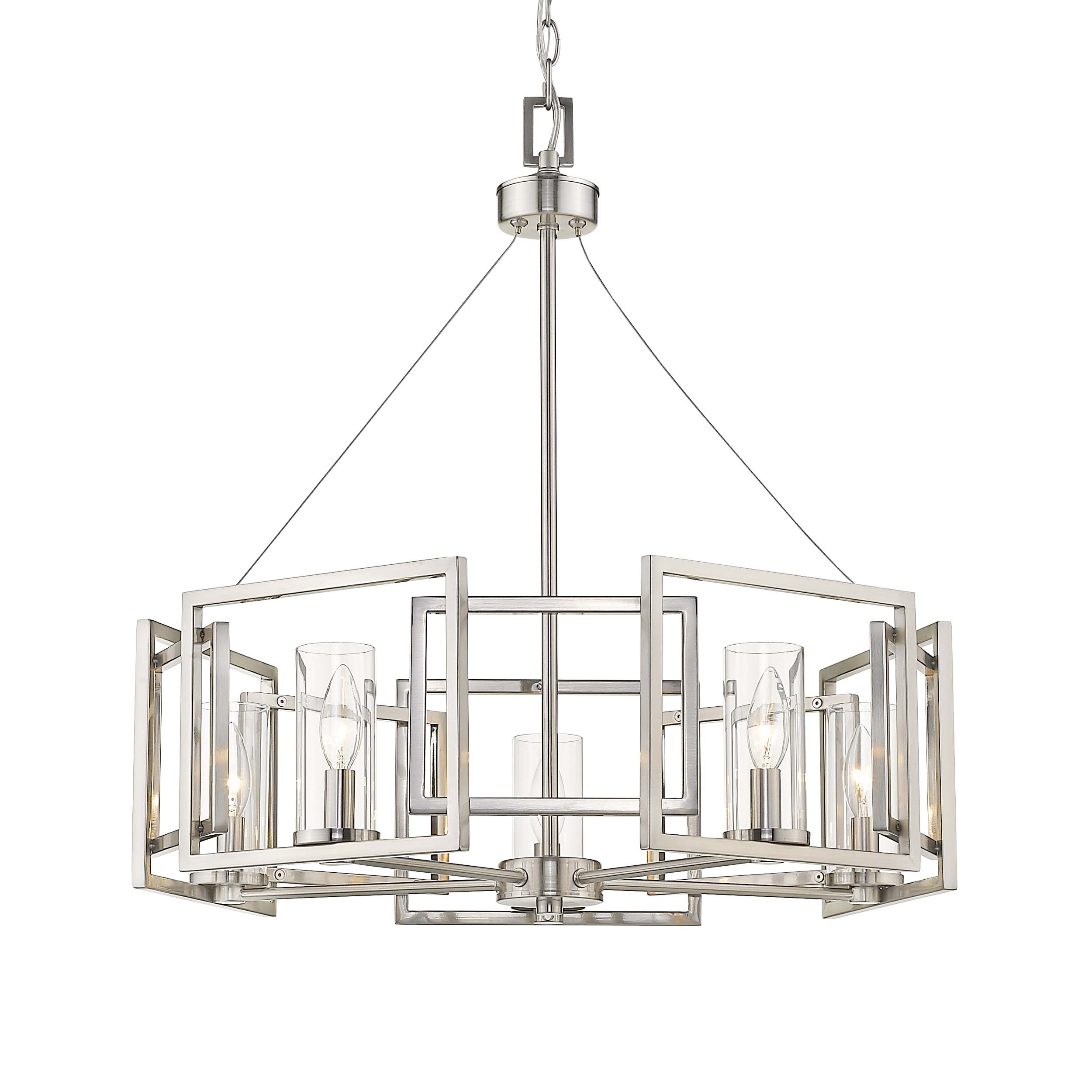 Golden Lighting Marco 5-light Chandelier in Pewter - Default Title - Golden Lighting