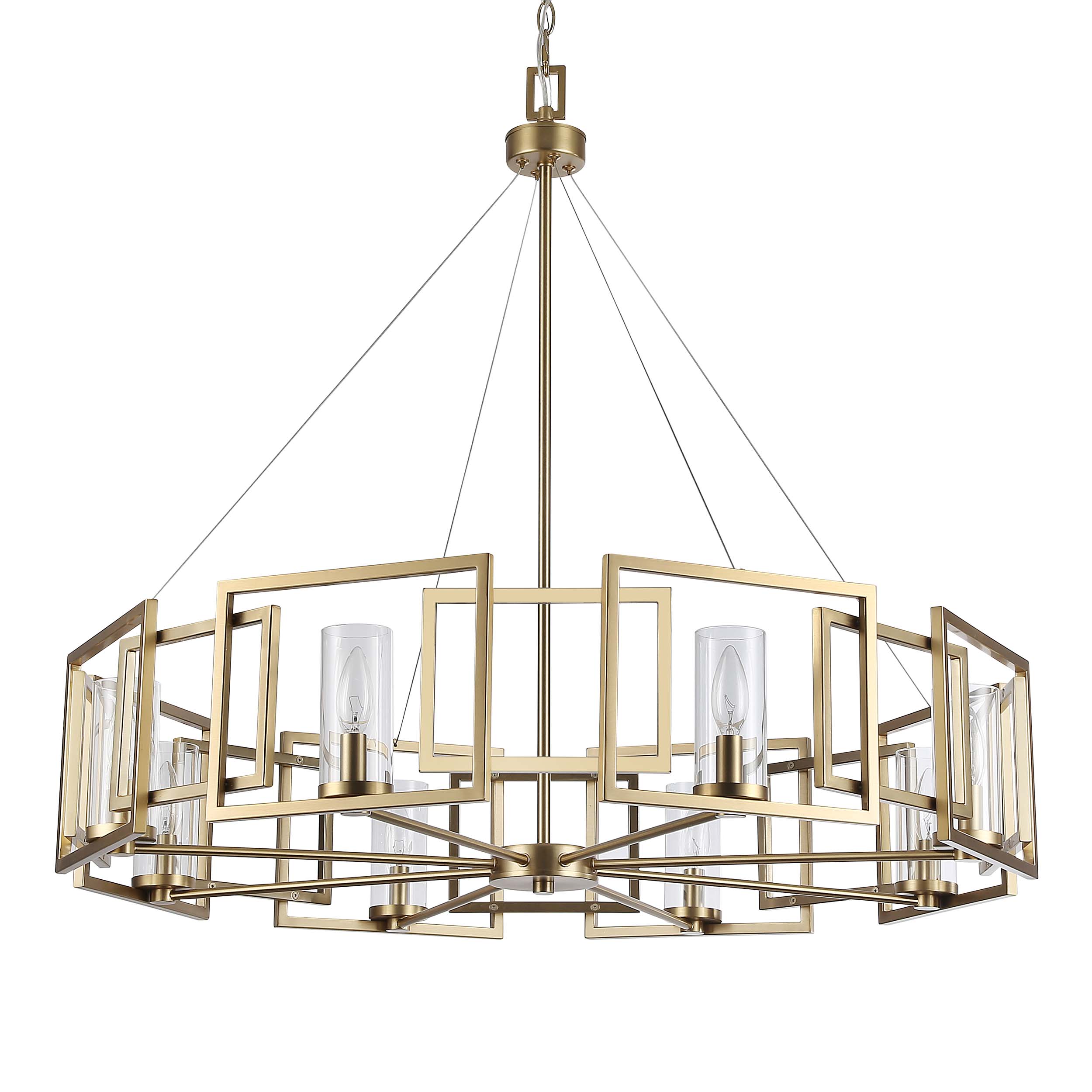 Golden Lighting Marco 8-light Chandelier in Brushed Champagne Brass - - Golden Lighting