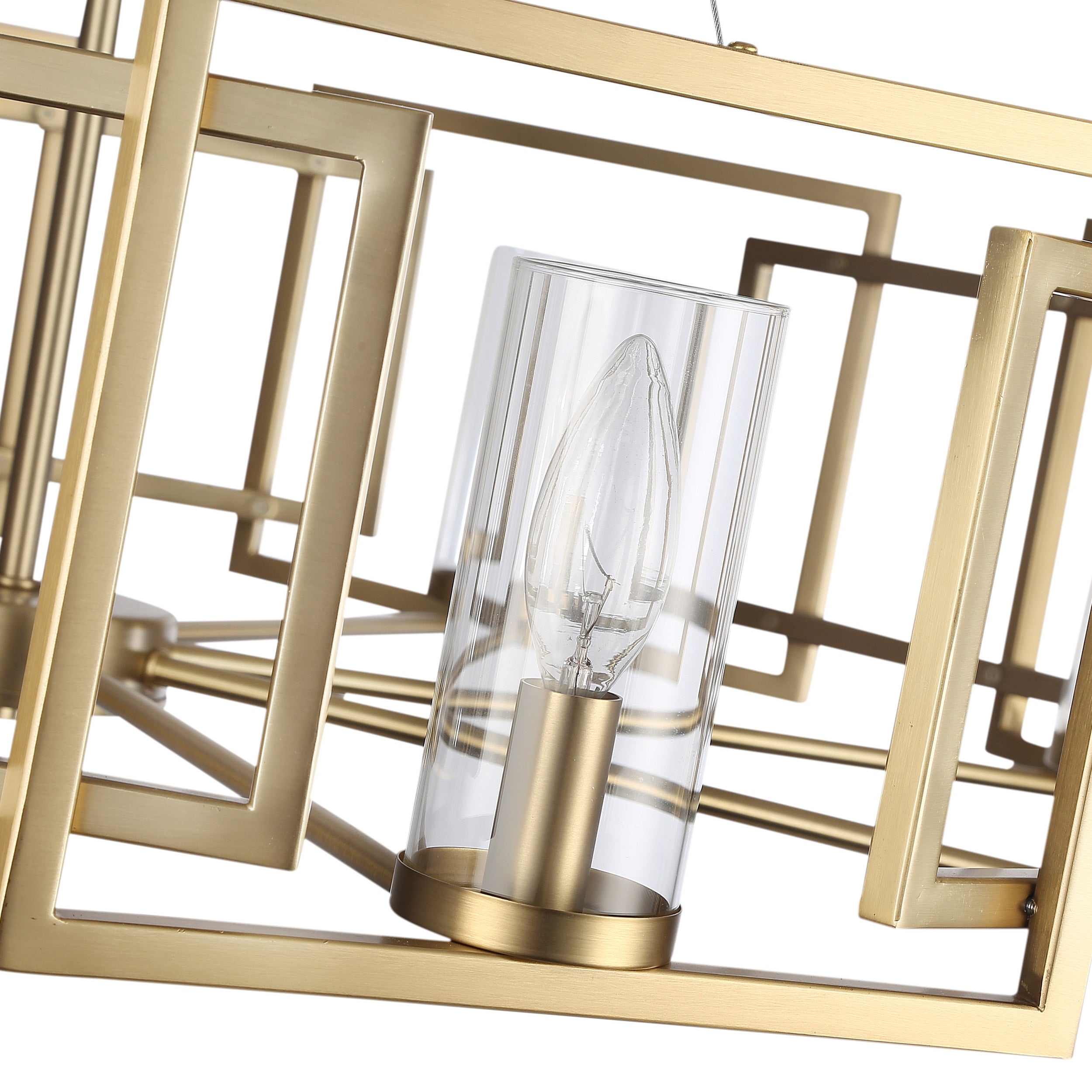 Golden Lighting Marco 8-light Chandelier in Brushed Champagne Brass - - Golden Lighting