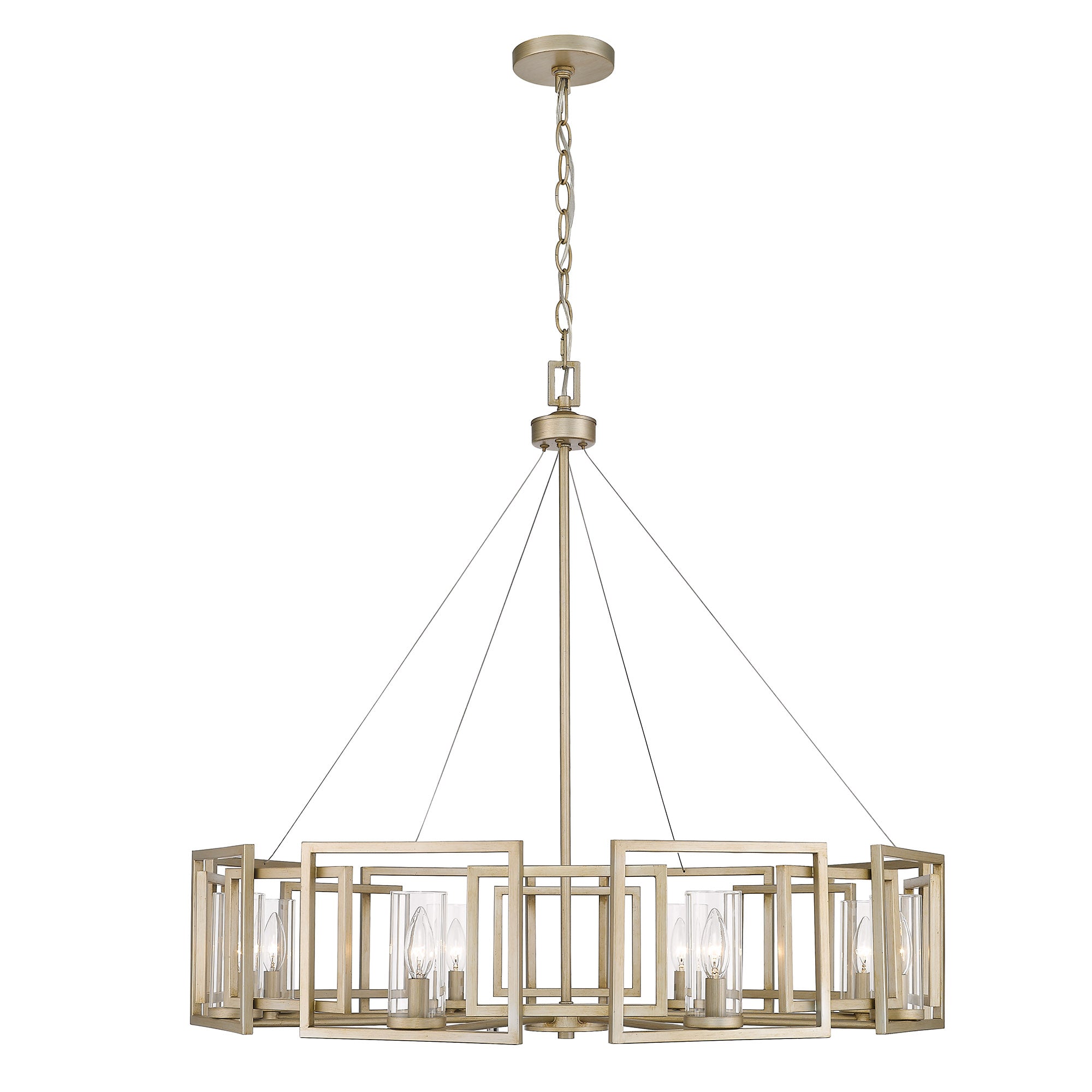 Golden Lighting Marco 8-light Chandelier in White Gold - - Golden Lighting