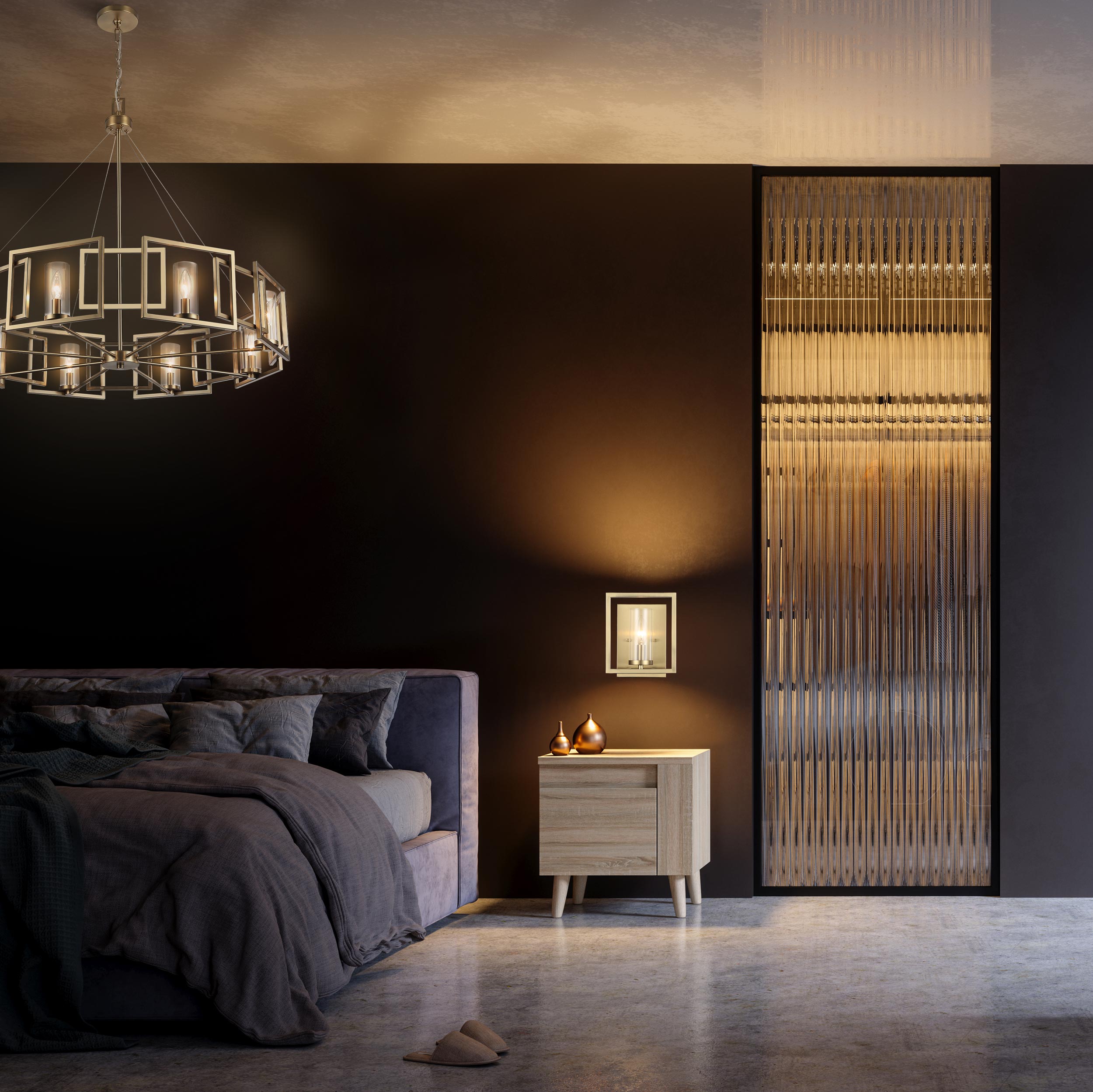 Golden Lighting Marco 8-light Chandelier in Brushed Champagne Brass