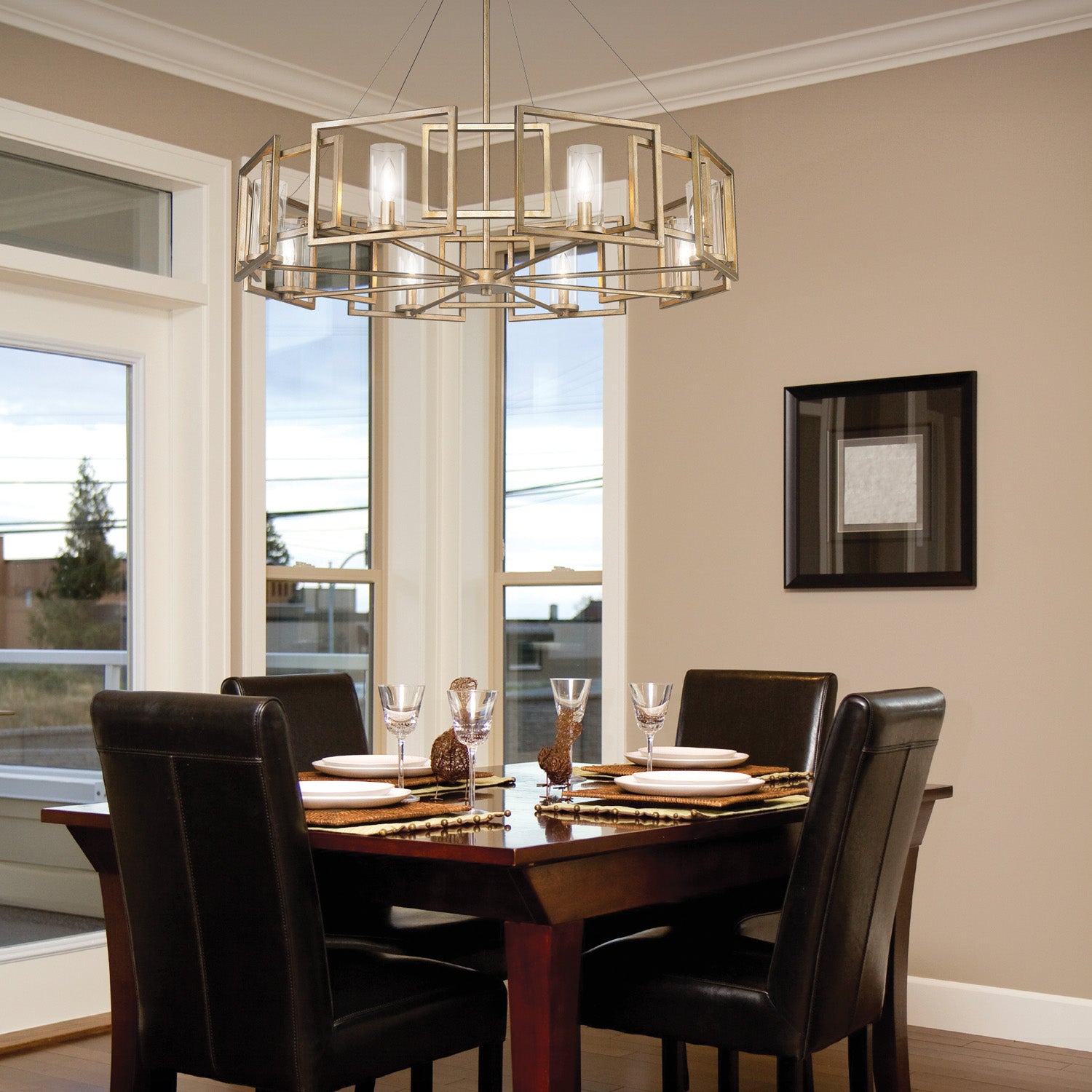 Golden Lighting Marco 8-light Chandelier in White Gold
