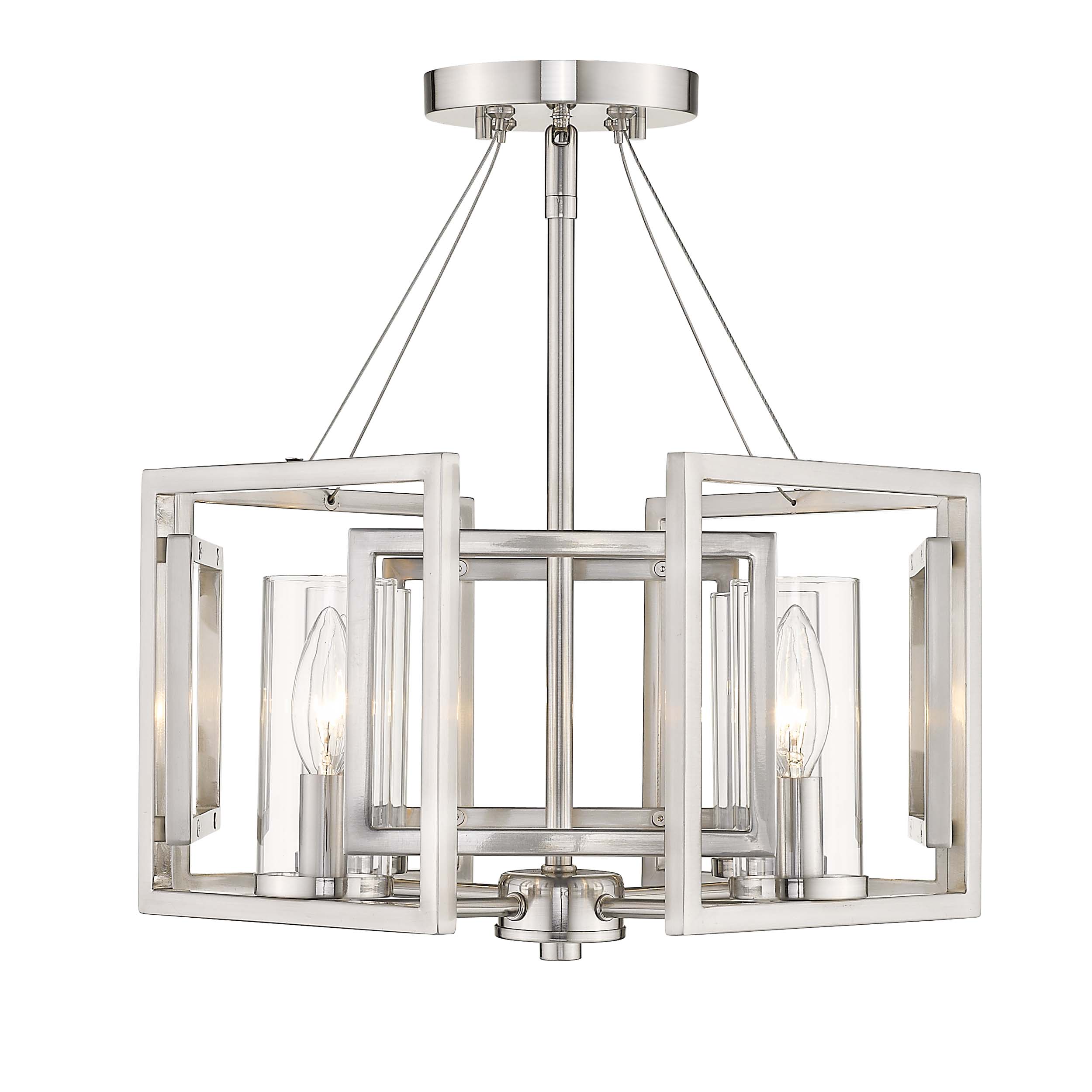 Golden Lighting Marco 4-light Semi-Flush Mount in Pewter - - Golden Lighting
