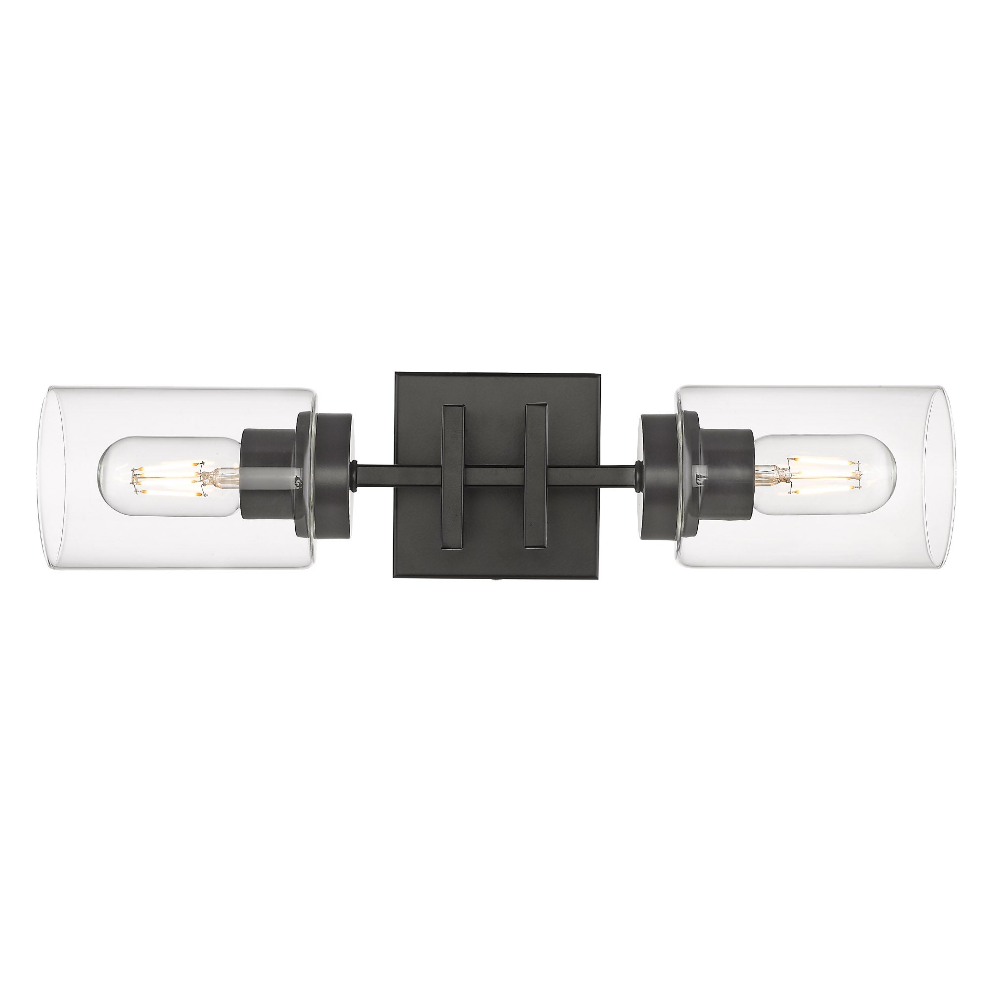 Golden Lighting Tribeca 2-light Wall Sconce in Matte Black - - Golden Lighting