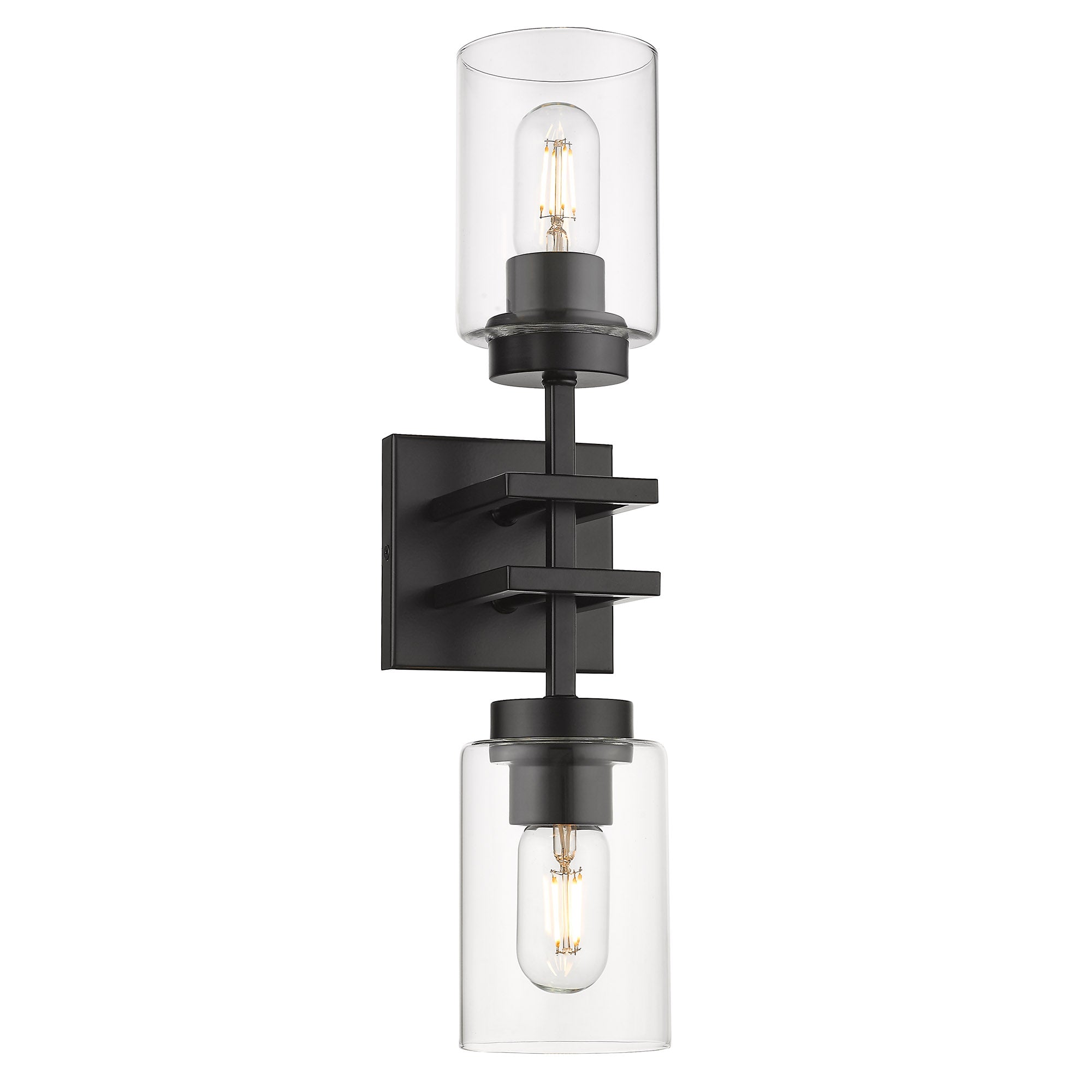 Golden Lighting Tribeca 2-light Wall Sconce in Matte Black - - Golden Lighting