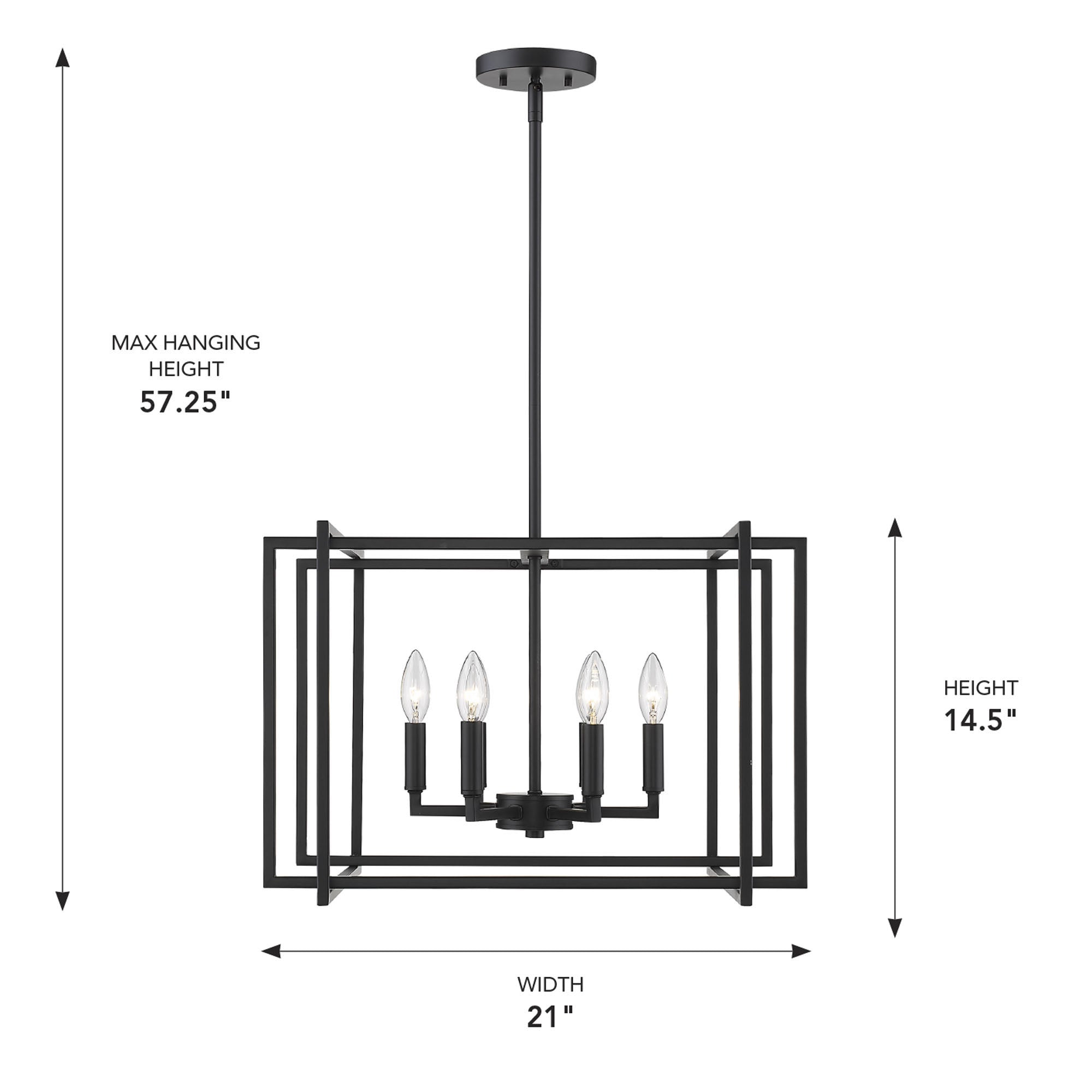 Golden Lighting Tribeca 6-light Chandelier in Matte Black - - Golden Lighting