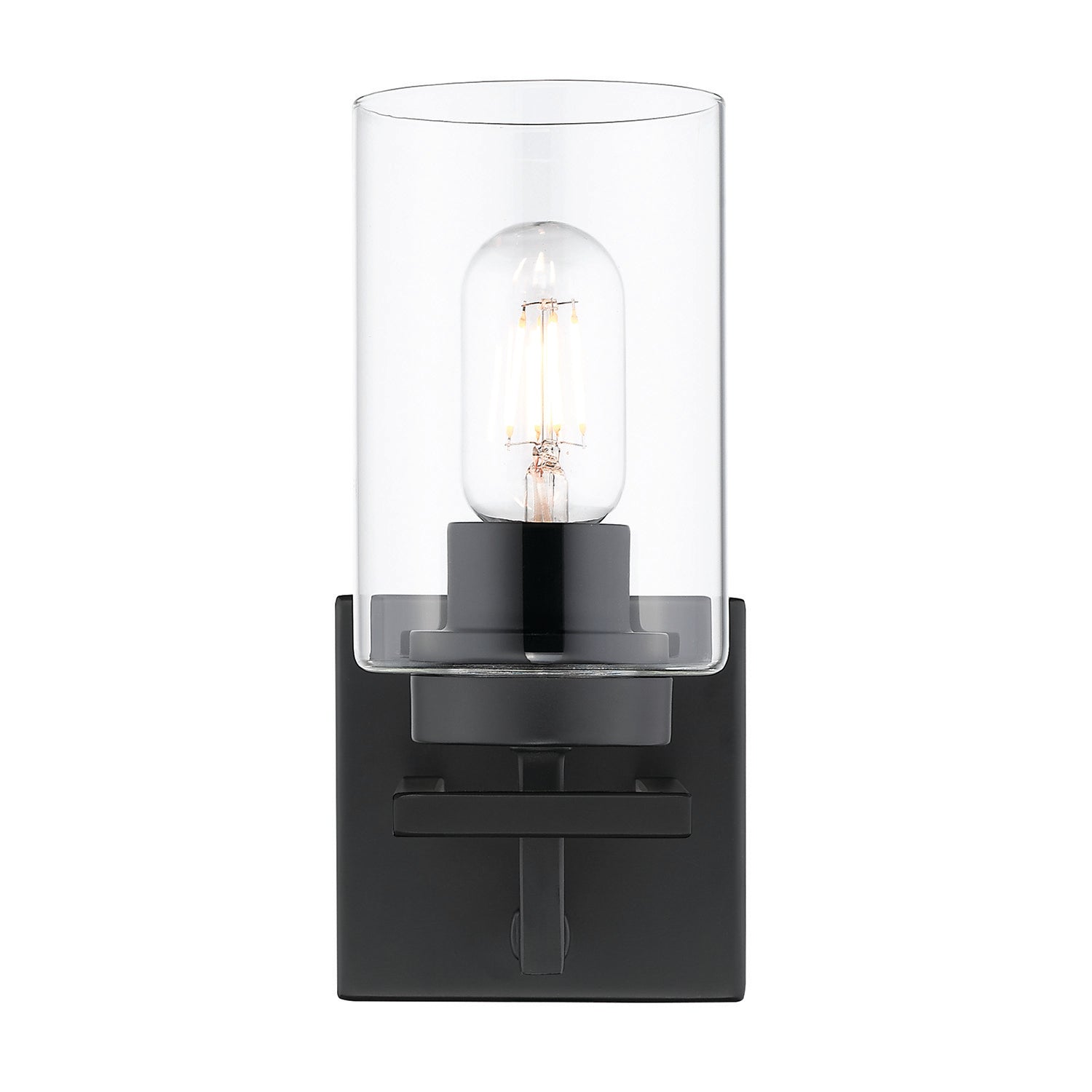 Tribeca 1-Light Bath Vanity in Matte Black with Matte Black Accents - Default Title - Golden Lighting