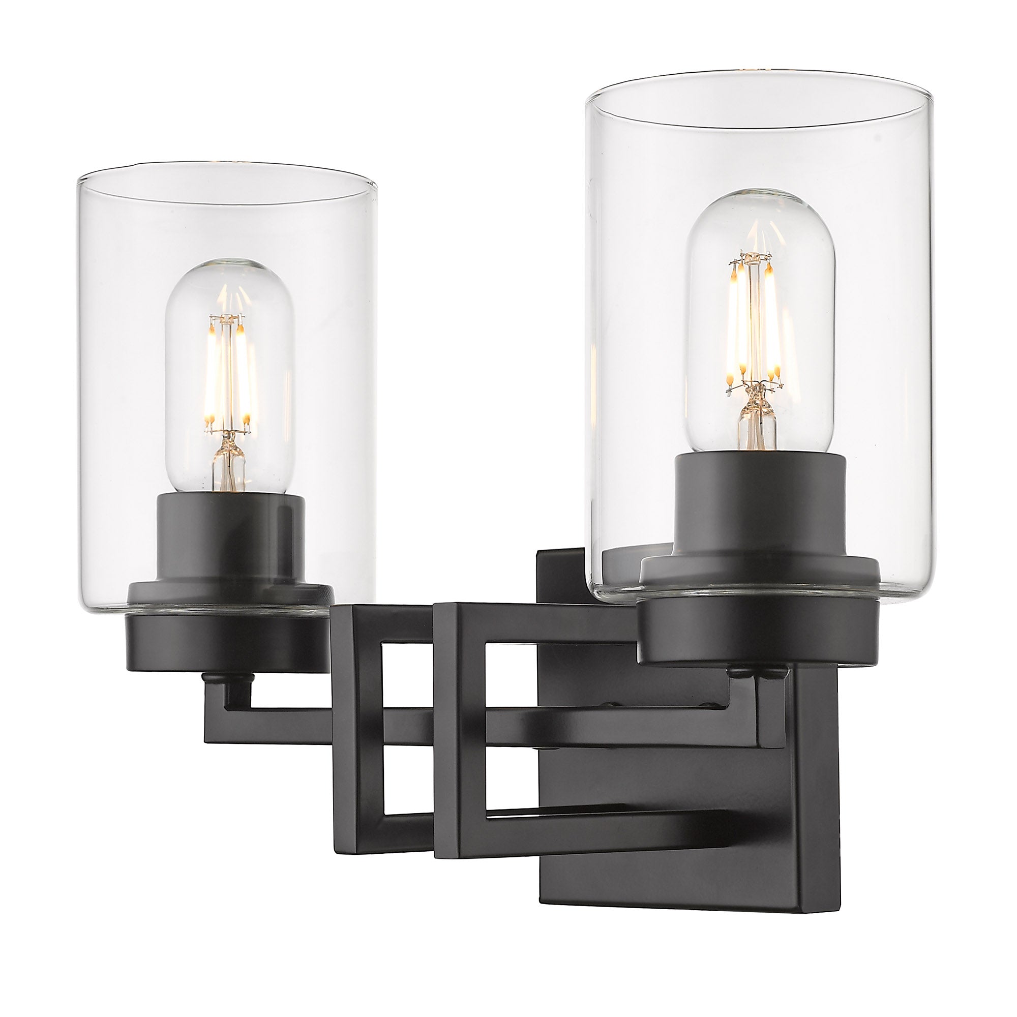 Golden Lighting Tribeca 2-light Vanity in Matte Black - - Golden Lighting