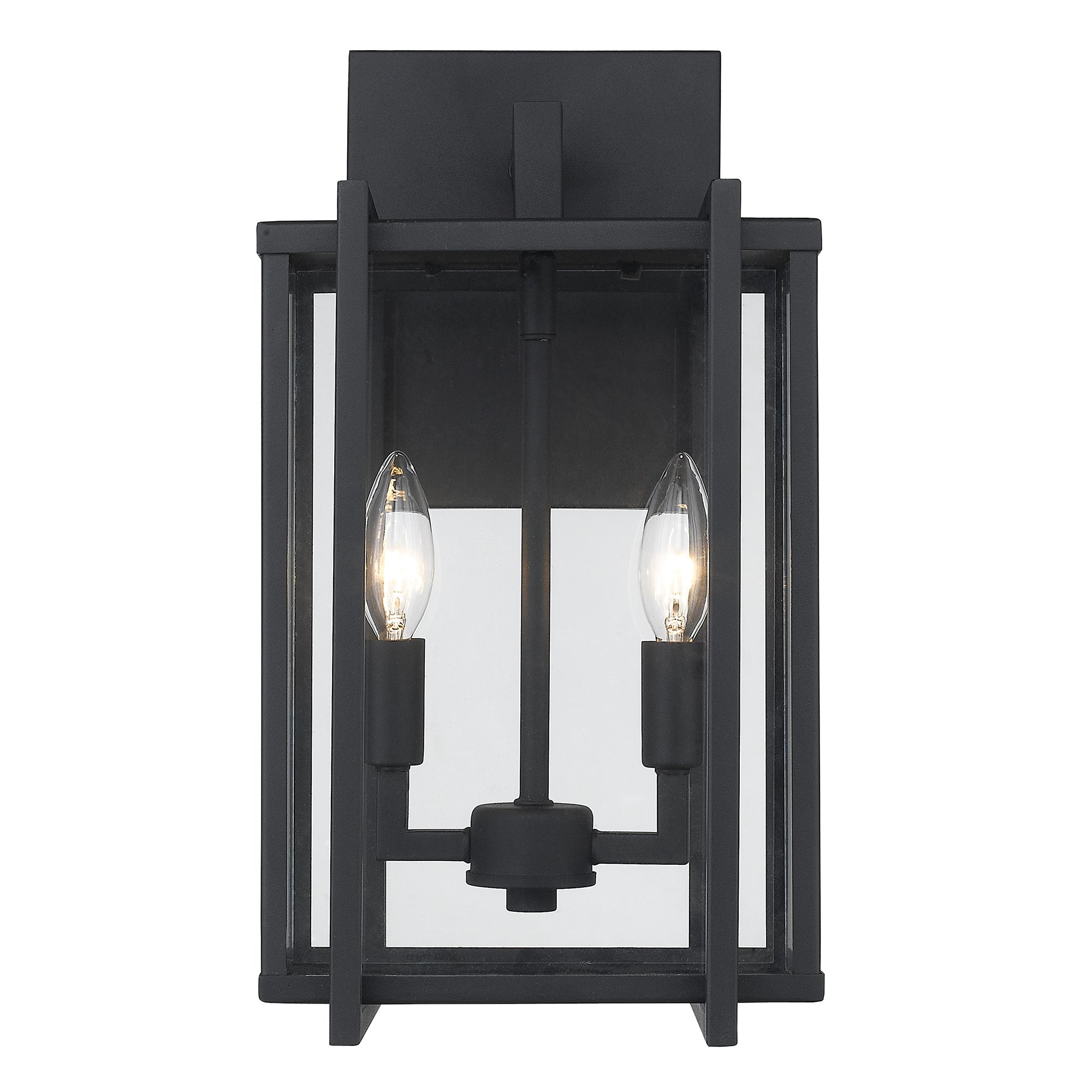 Golden Lighting Tribeca 2-light Outdoor Wall in Natural Black - - Golden Lighting