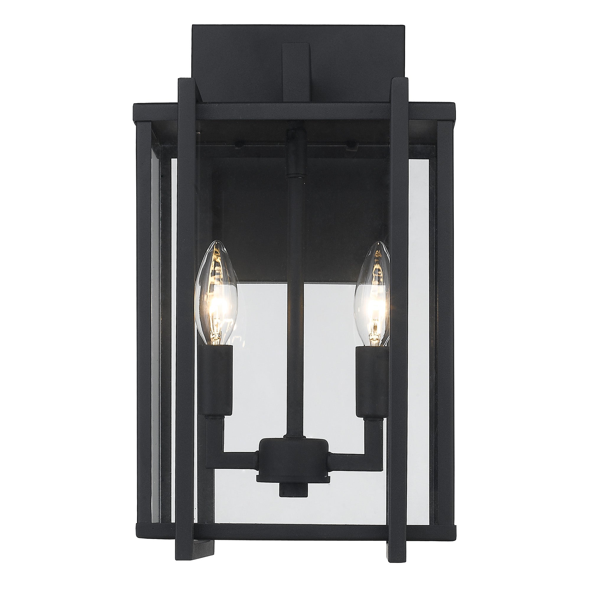 Golden Lighting Tribeca 2-light Outdoor Wall in Natural Black - - Golden Lighting