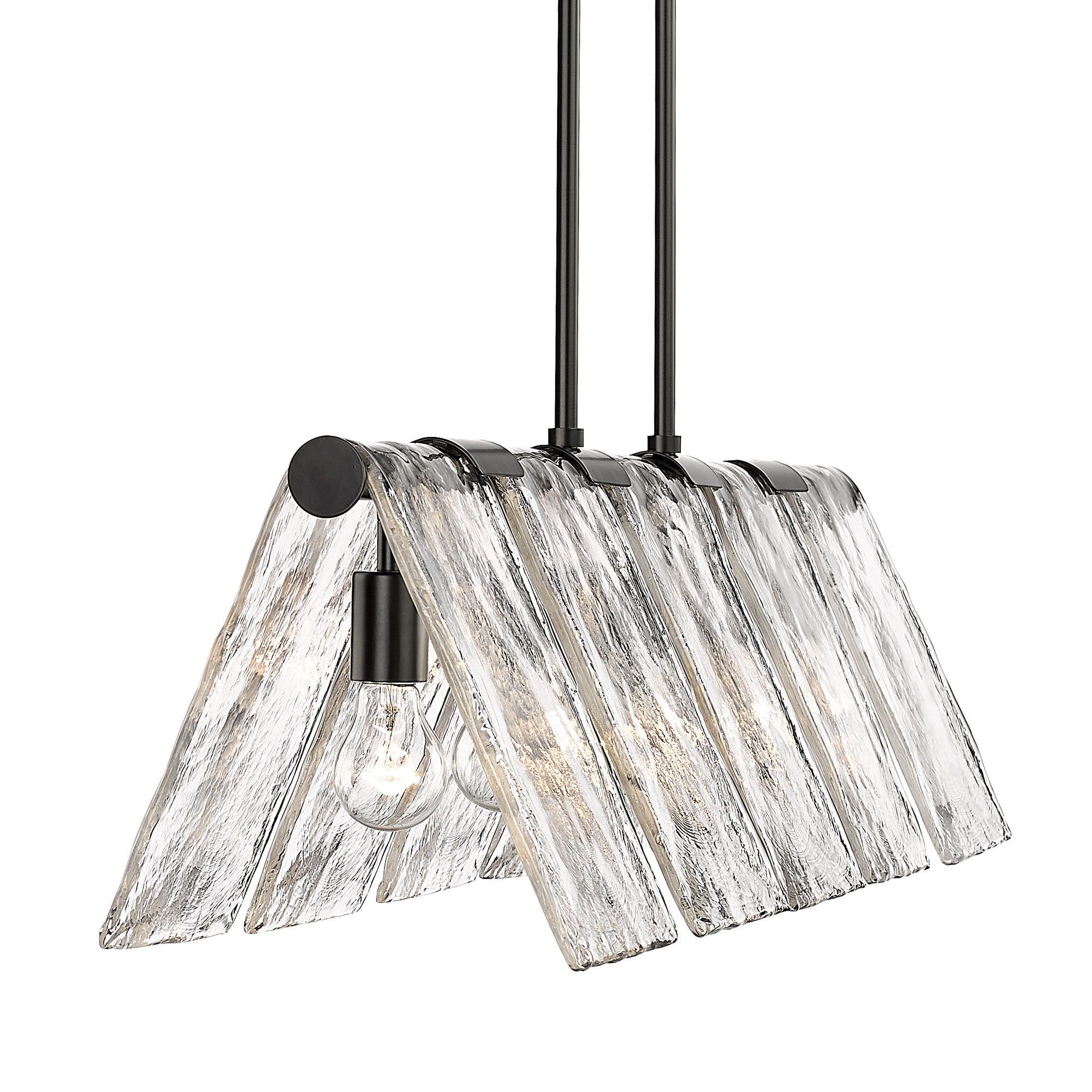 Golden Lighting Serenity 5-light Island Light in Matte Black - - Golden Lighting