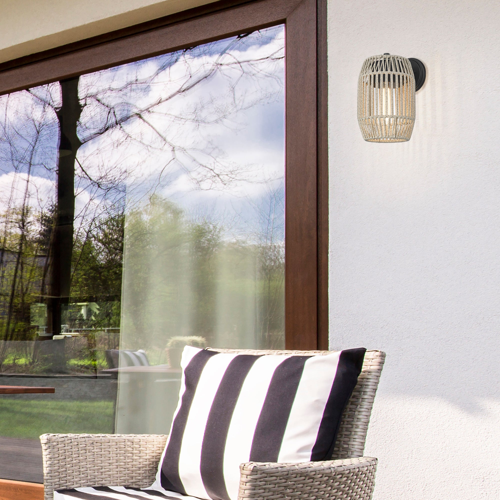 Golden Lighting Seabrooke 1-light Outdoor Wall in Natural Black - - Golden Lighting