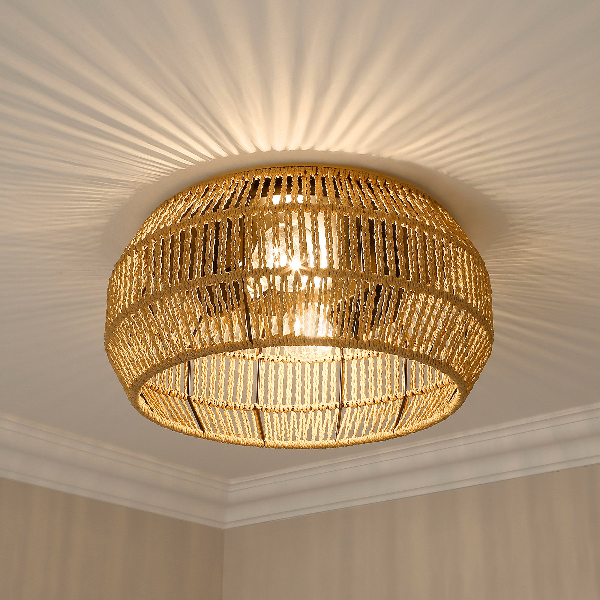Golden Lighting Marlee 2-light Flush Mount in Matte Black - - Golden Lighting