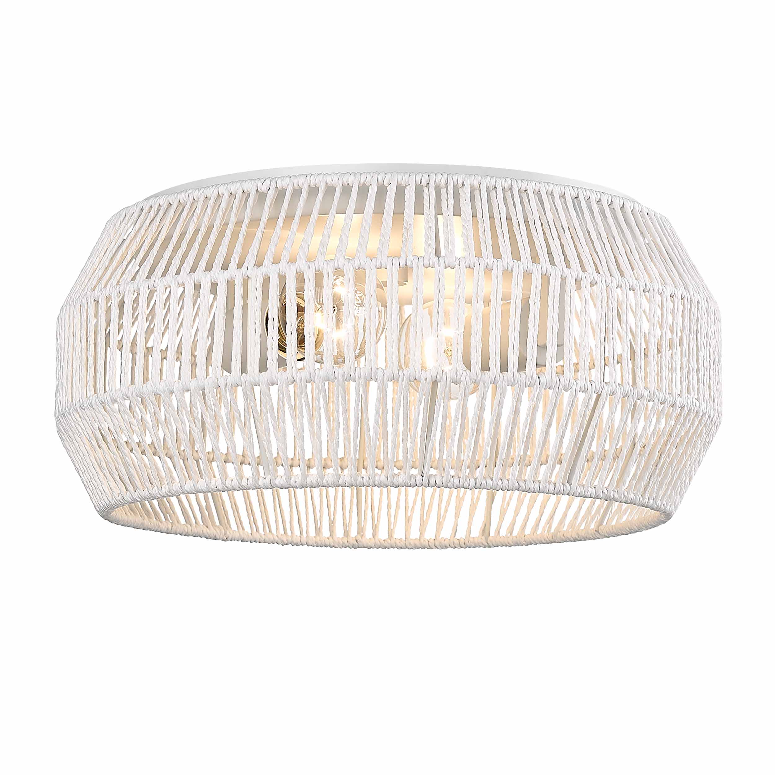 Golden Lighting Marlee 2-light Flush Mount in Matte White - - Golden Lighting