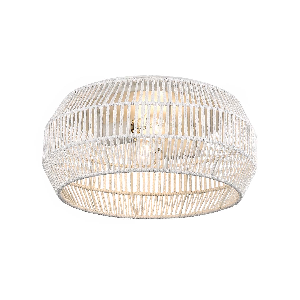 Golden Lighting Marlee 2-light Flush Mount in Matte White - - Golden Lighting