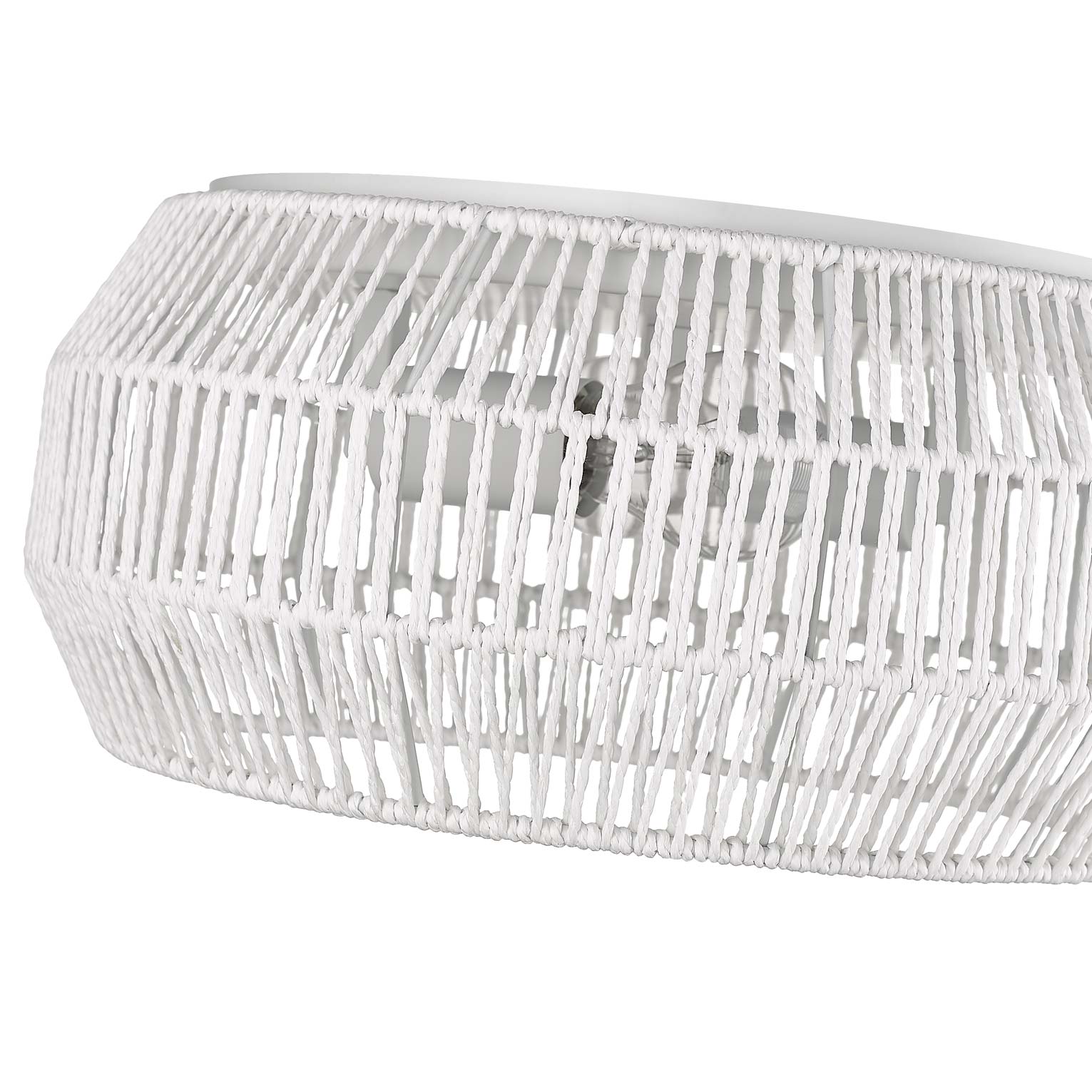 Golden Lighting Marlee 2-light Flush Mount in Matte White - - Golden Lighting