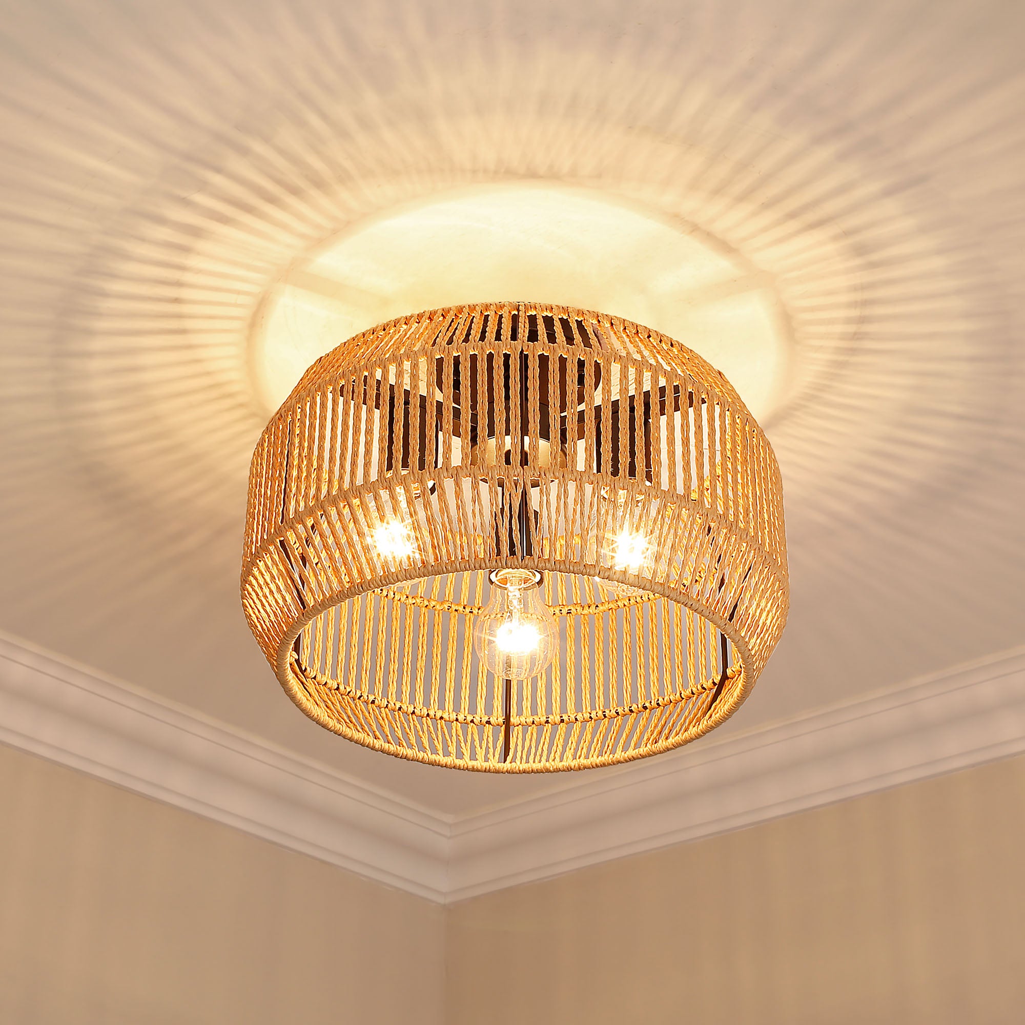 Golden Lighting Marlee 3-light Semi-Flush Mount in Matte Black - - Golden Lighting