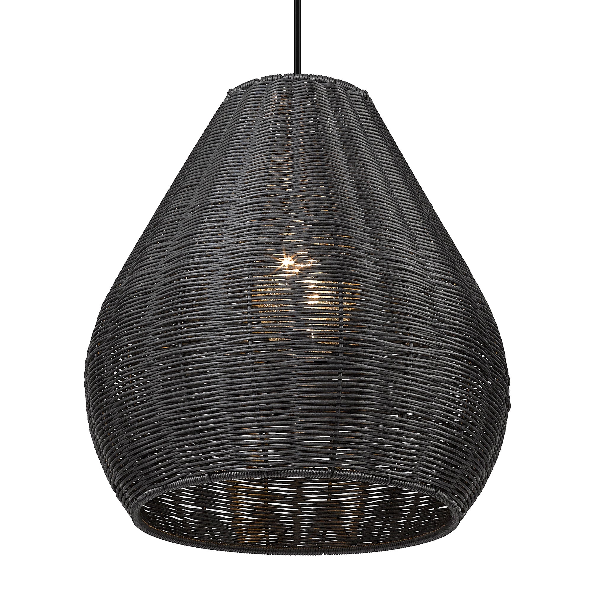 Melany 1-light Outdoor Pendant in Natural Black