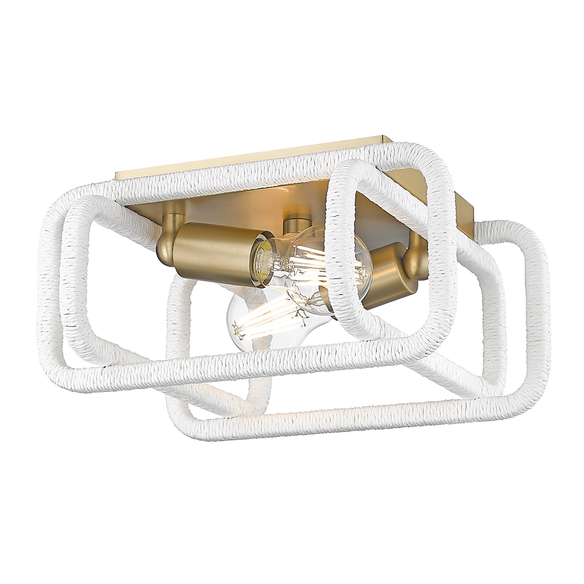 Camden 2-light Flush Mount in Brushed Champagne Brass
