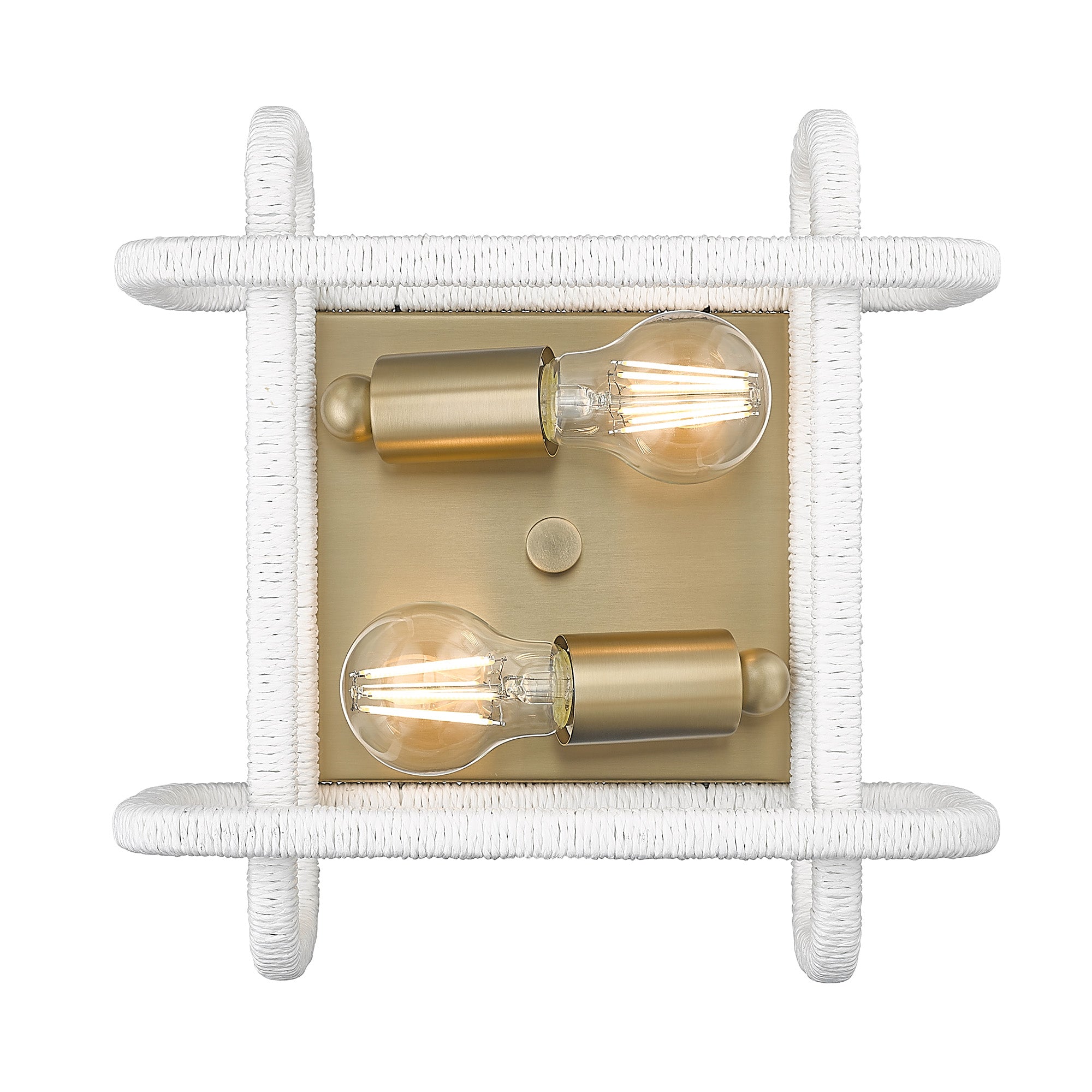 Camden 2-light Flush Mount in Brushed Champagne Brass