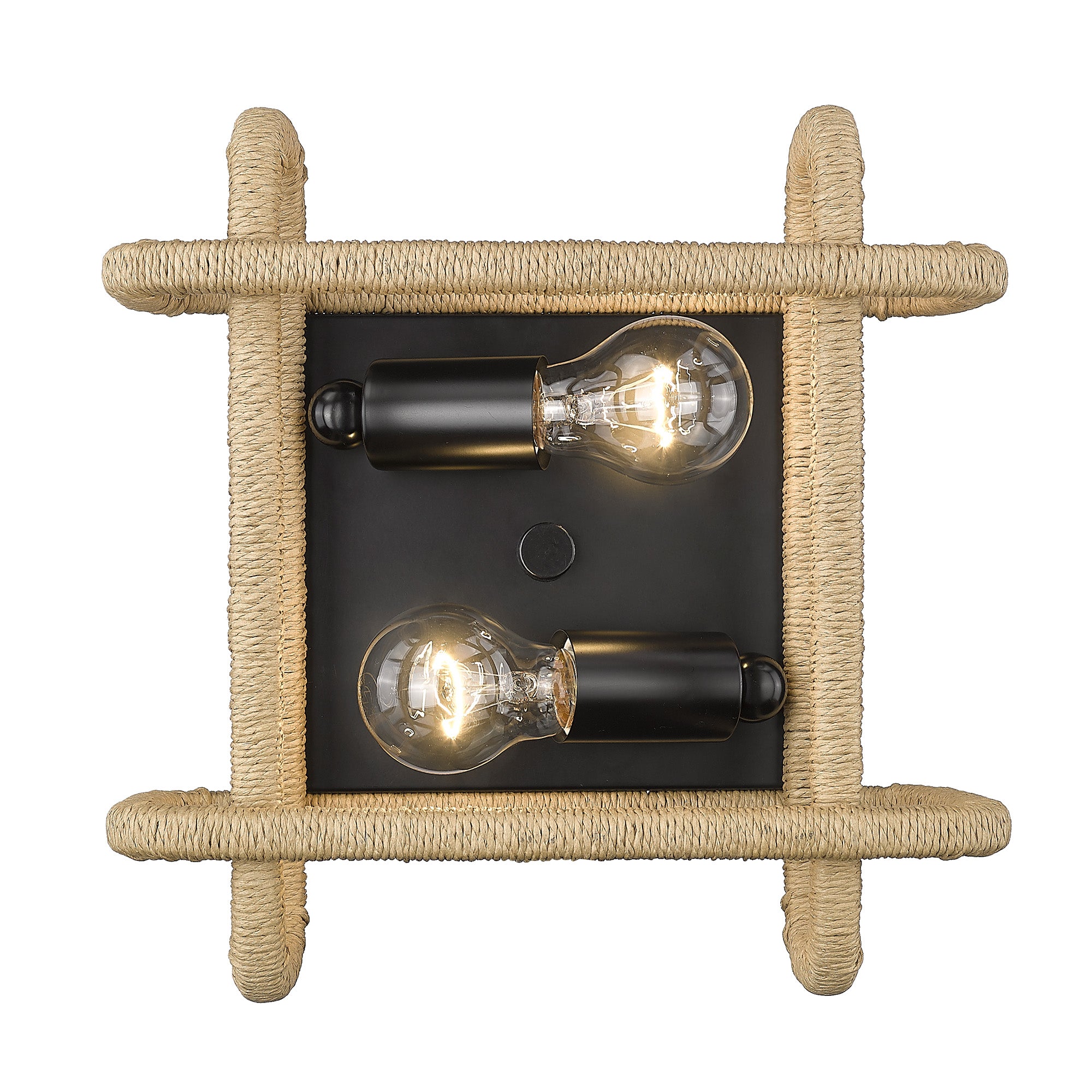 Camden 2-light Flush Mount in Matte Black