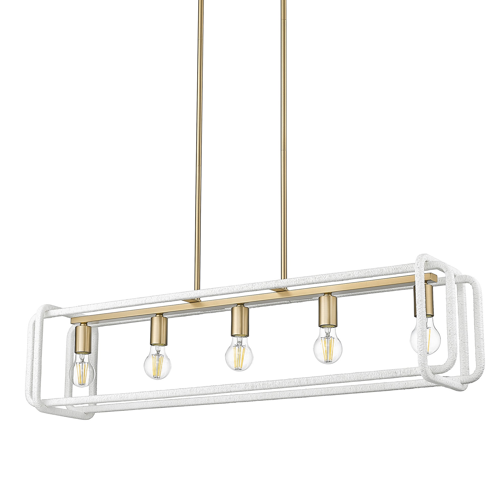 Camden 5-light Island Light in Brushed Champagne Brass