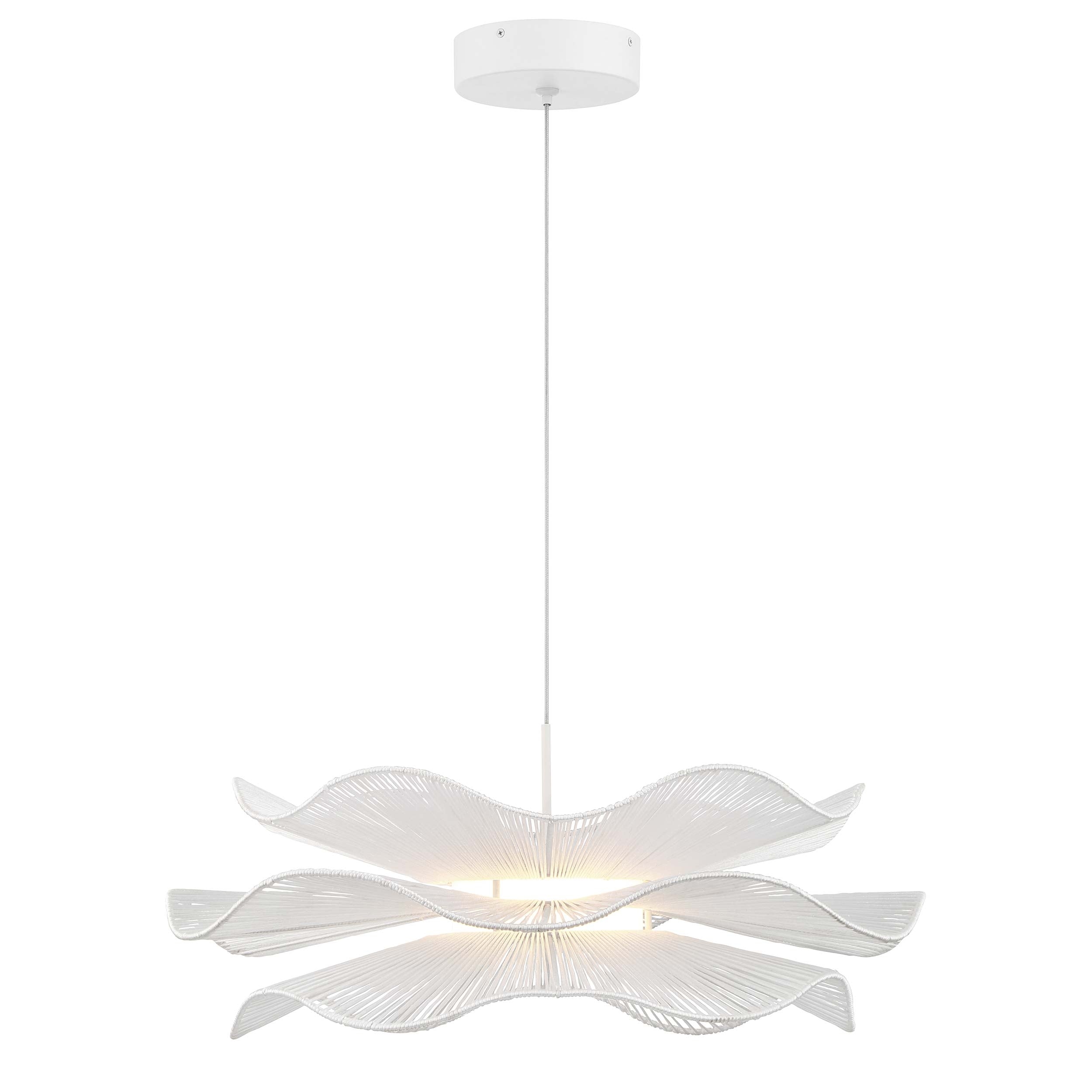 Whisper Integrated LED Pendant in Matte White