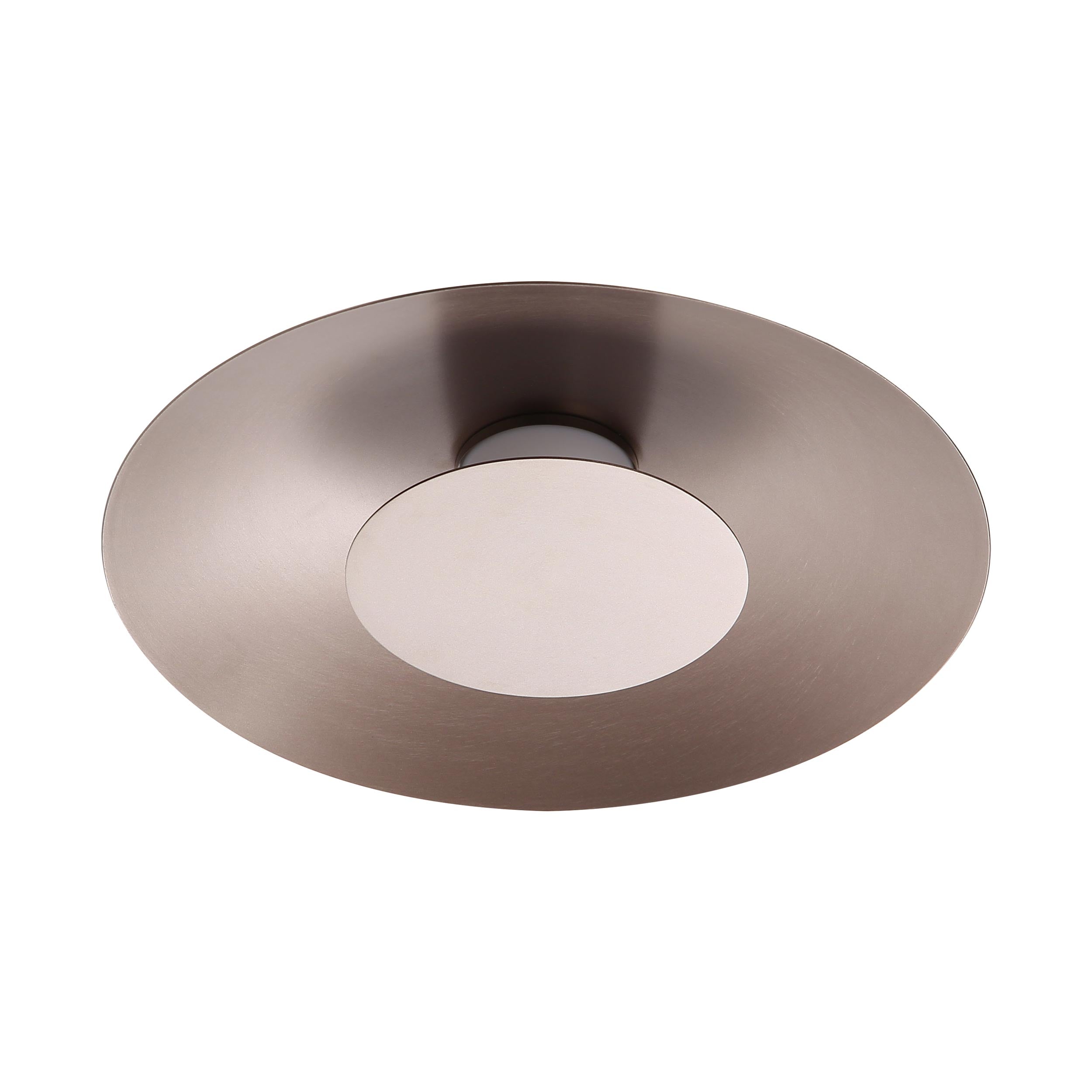 Yep by Golden Lighting Luma Integrated LED Flush Mount in Coffee Silver and Coffee Silver accent - - Golden Lighting