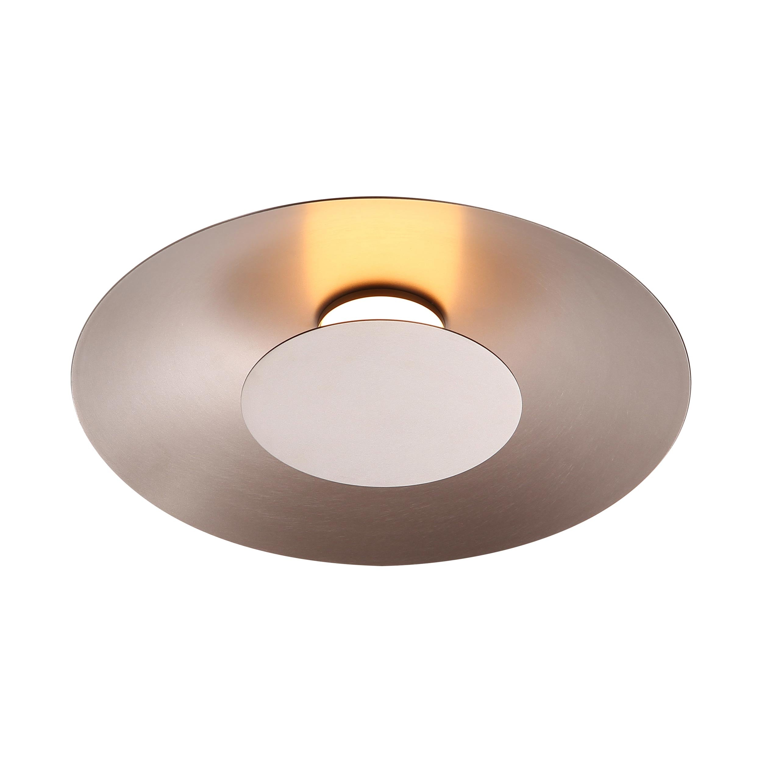 Yep by Golden Lighting Luma Integrated LED Flush Mount in Coffee Silver and Coffee Silver accent - - Golden Lighting