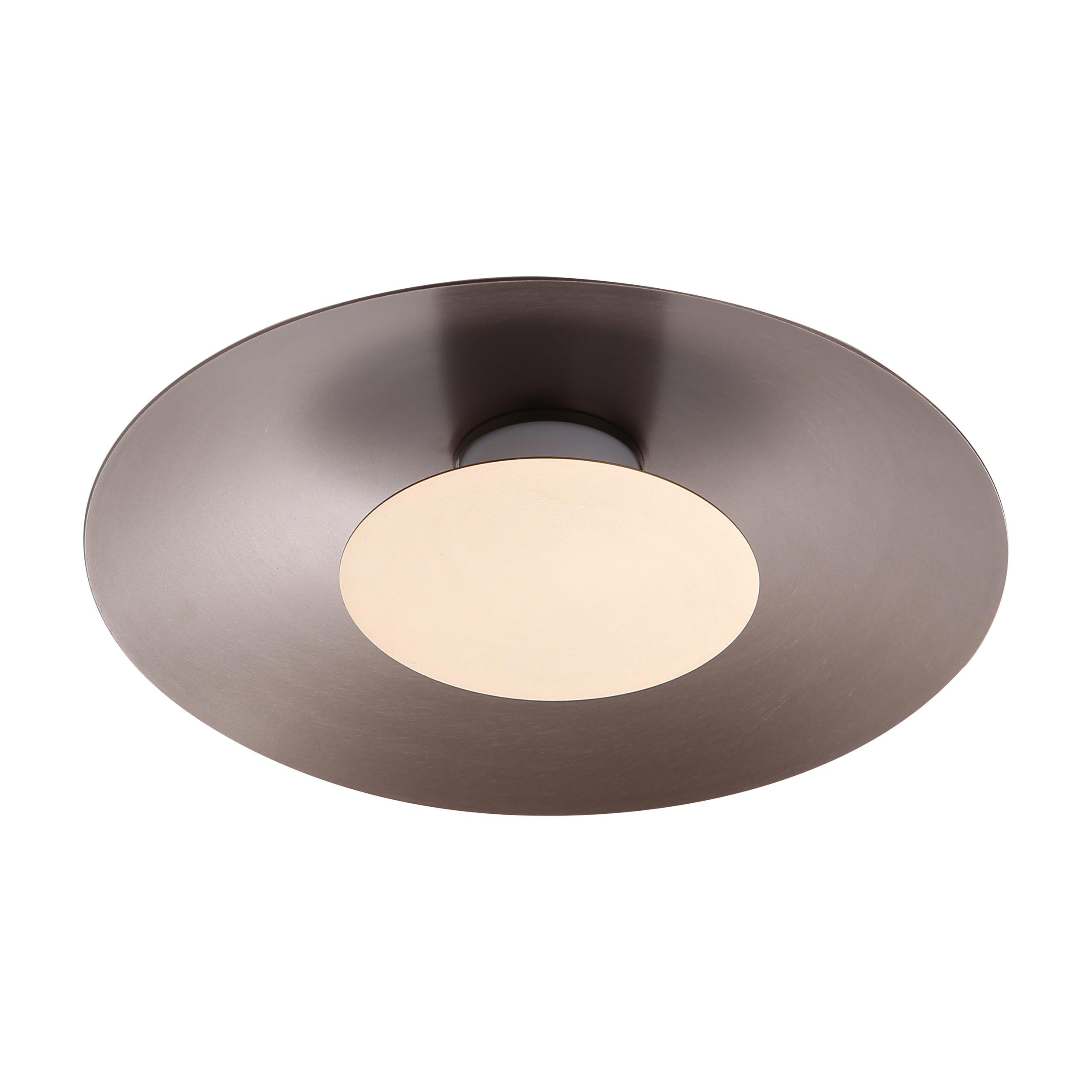 Yep by Golden Lighting Luma Integrated LED Flush Mount in Coffee Silver and French Gold shade - - Golden Lighting