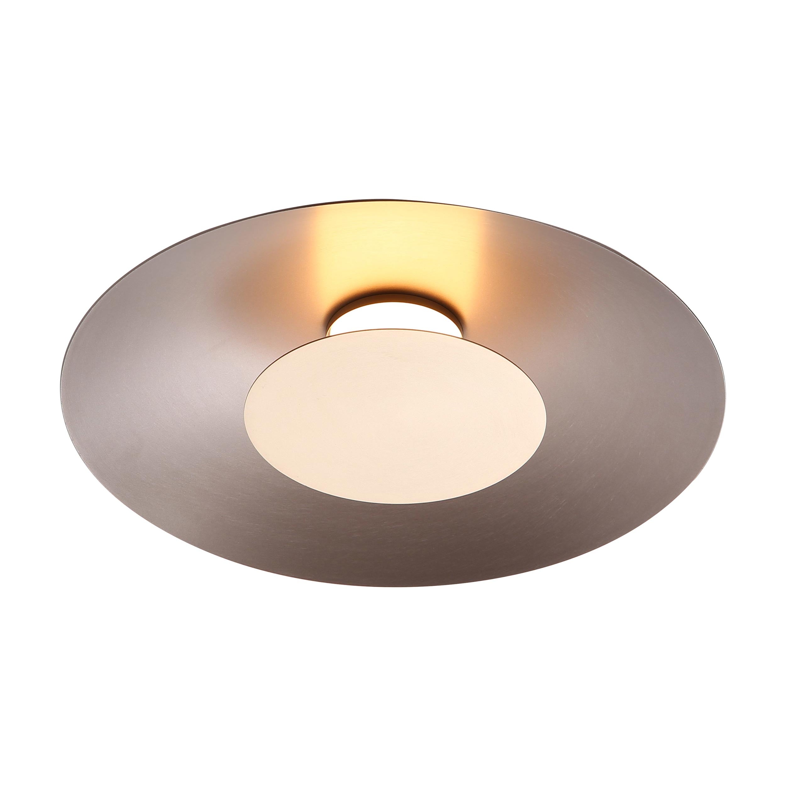 Yep by Golden Lighting Luma Integrated LED Flush Mount in Coffee Silver and French Gold shade - - Golden Lighting
