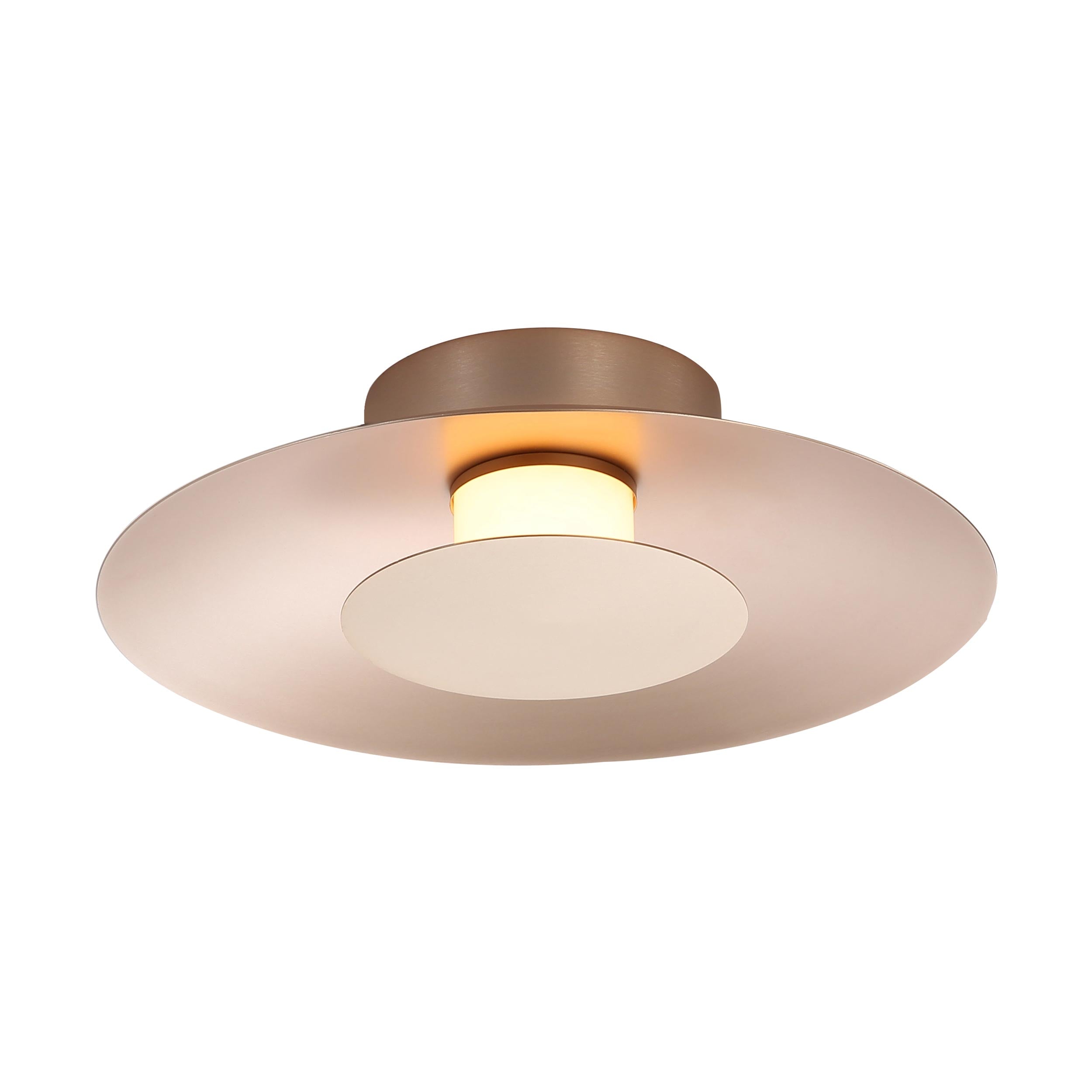 Luma Integrated LED Flush Mount in French Gold and French Gold shade - - Golden Lighting