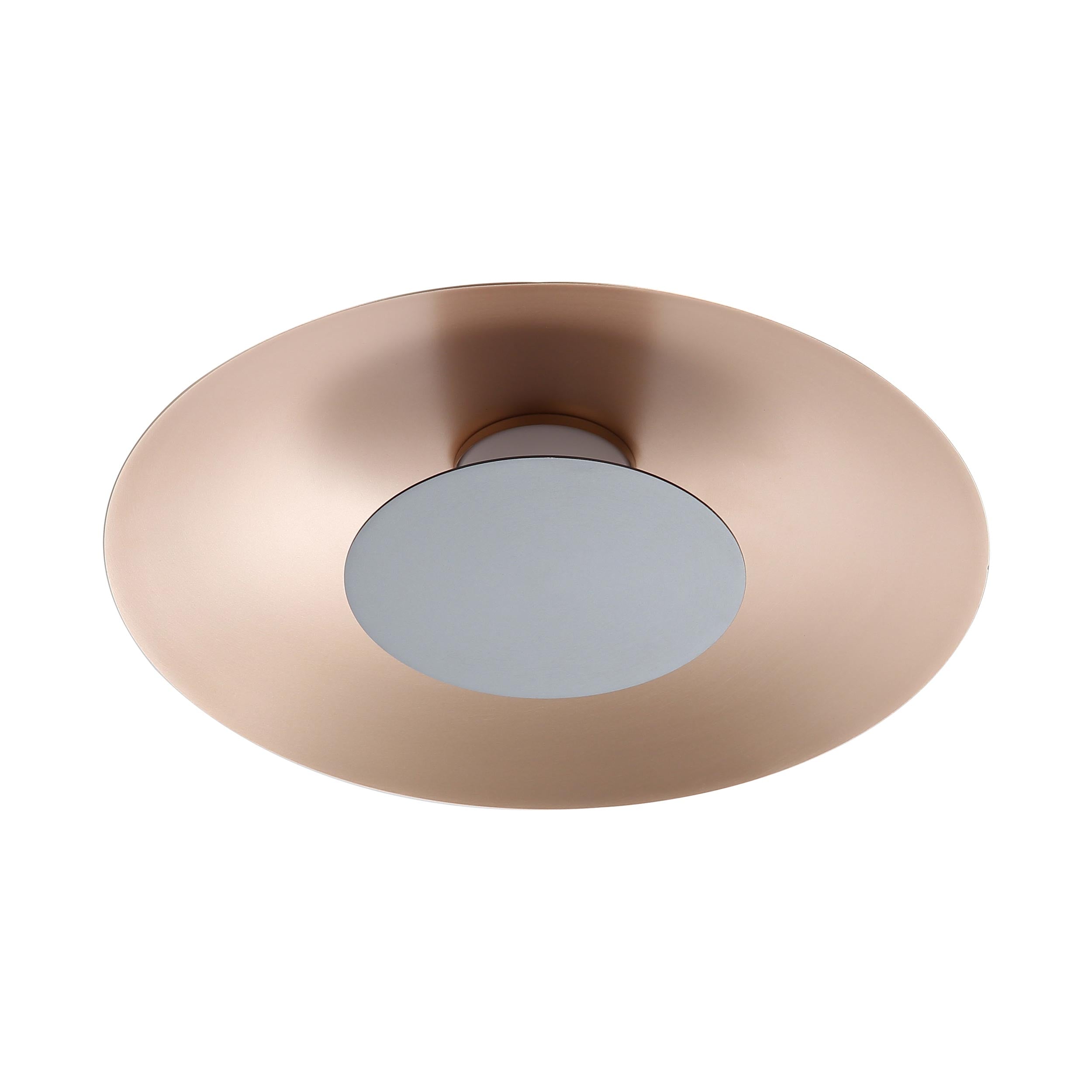 Luma Integrated LED Flush Mount in French Gold and Graphite shade - - Golden Lighting