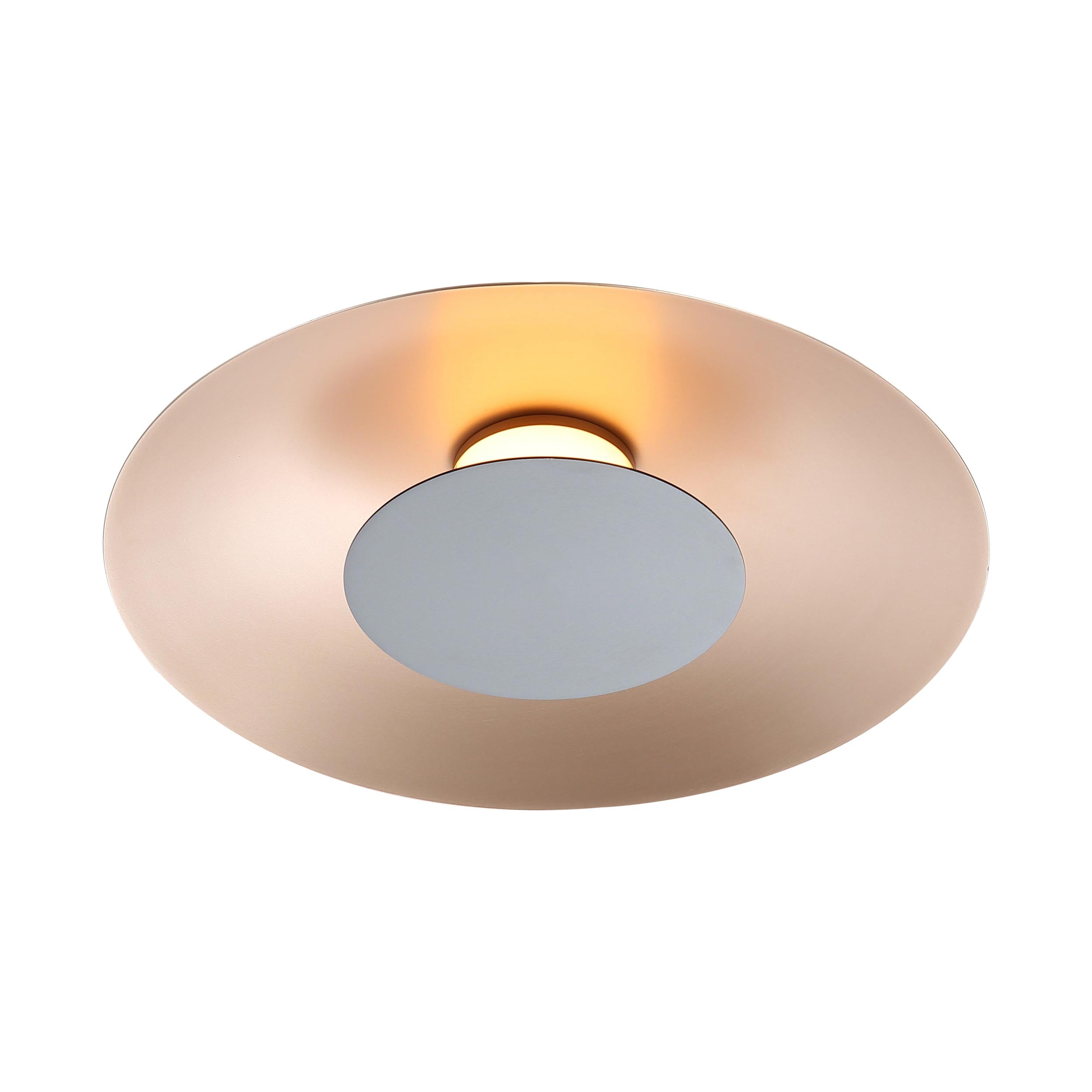 Luma Integrated LED Flush Mount in French Gold and Graphite shade - - Golden Lighting