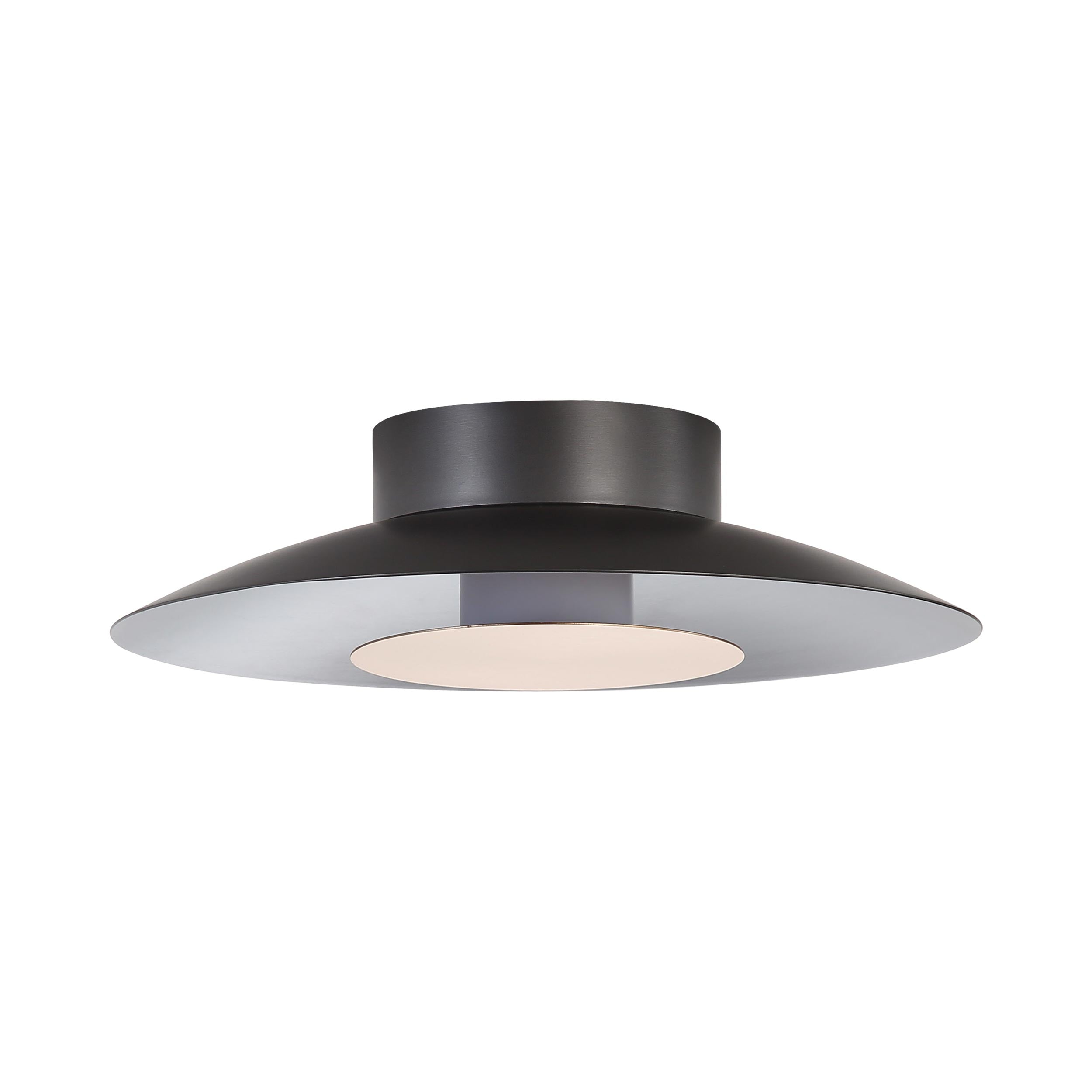 Luma Integrated LED Flush Mount in Graphite and French Gold shade - - Golden Lighting