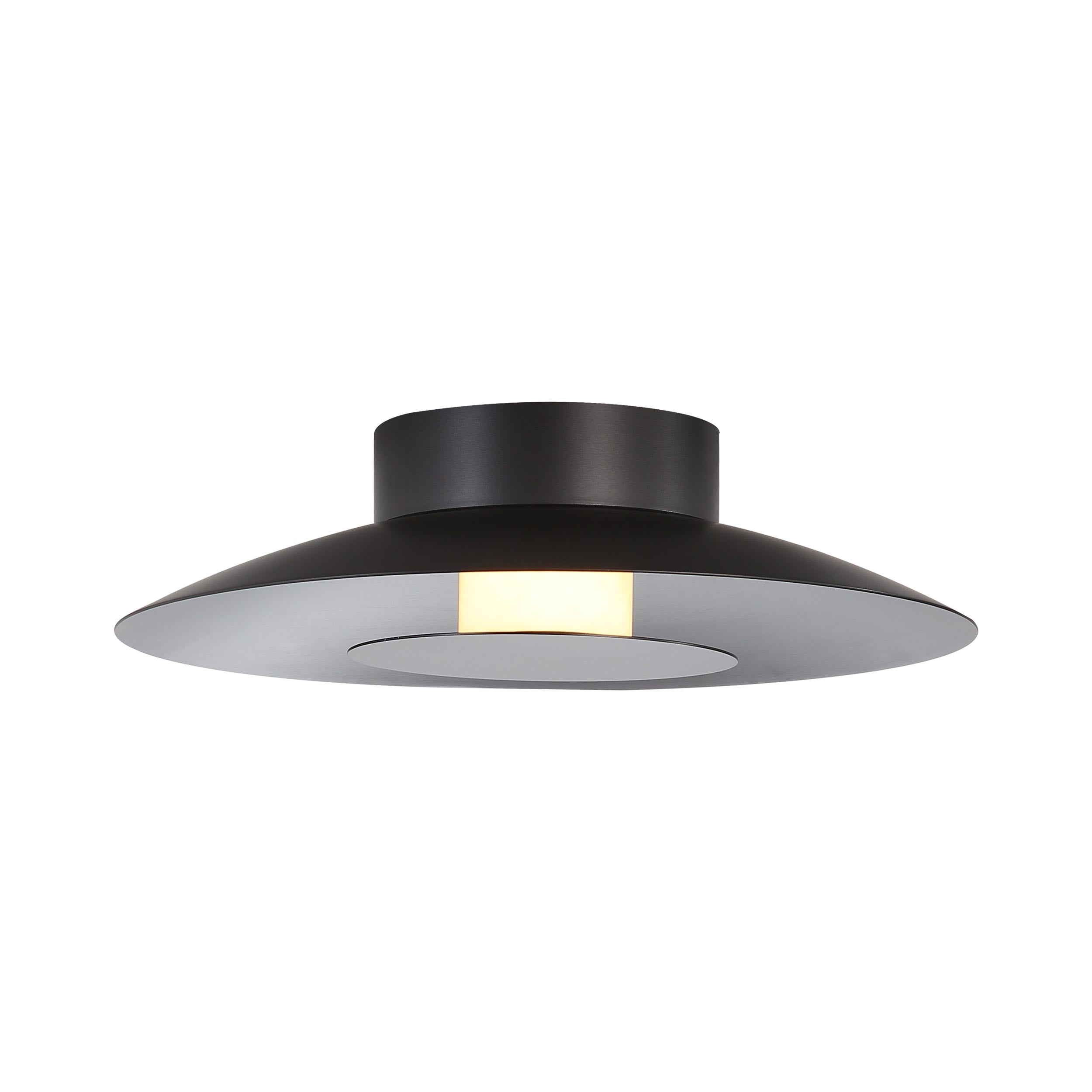 Luma Integrated LED Flush Mount in Graphite and Graphite shade - - Golden Lighting