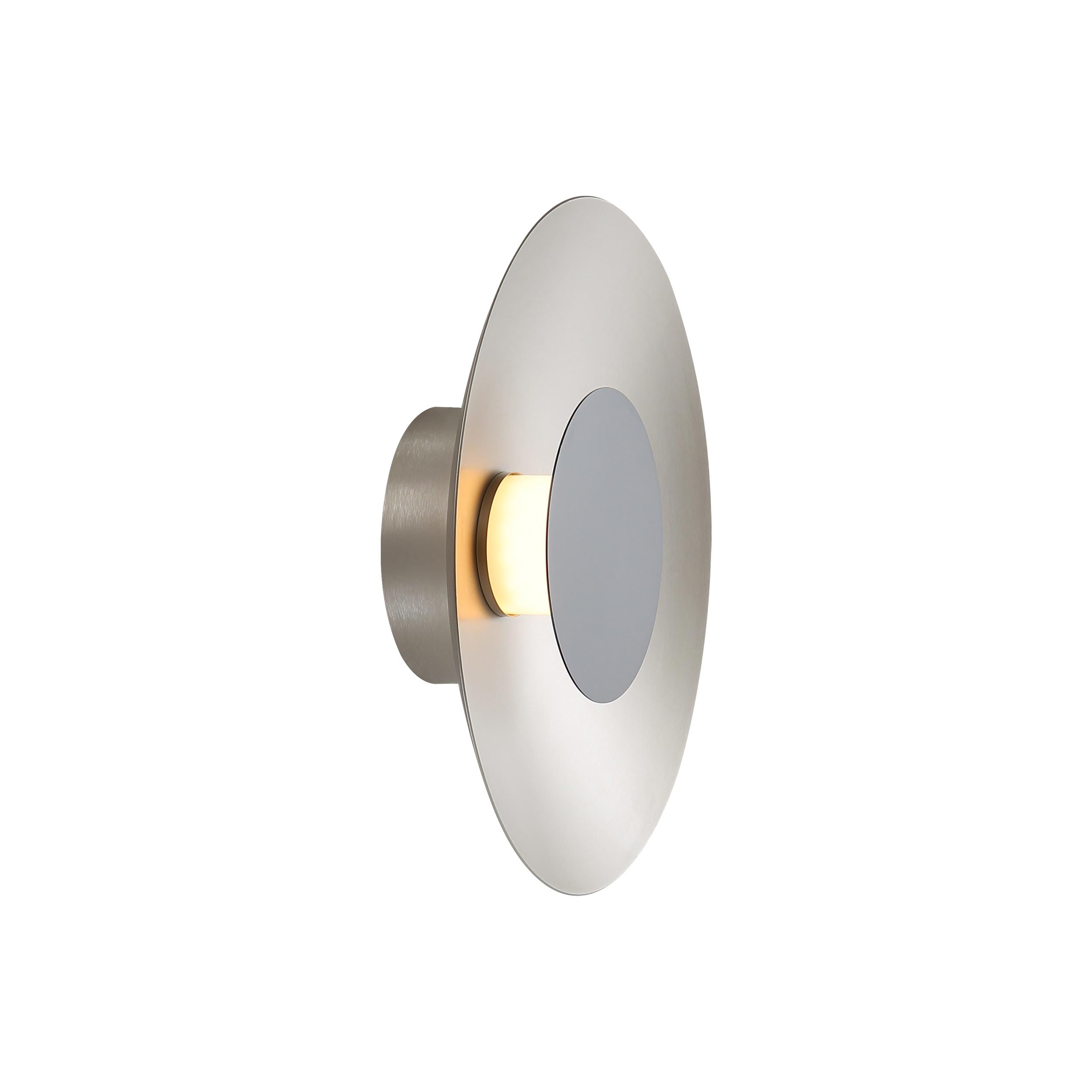 Luma Integrated LED Flush Mount in Sand Nickel and Graphite shade - - Golden Lighting