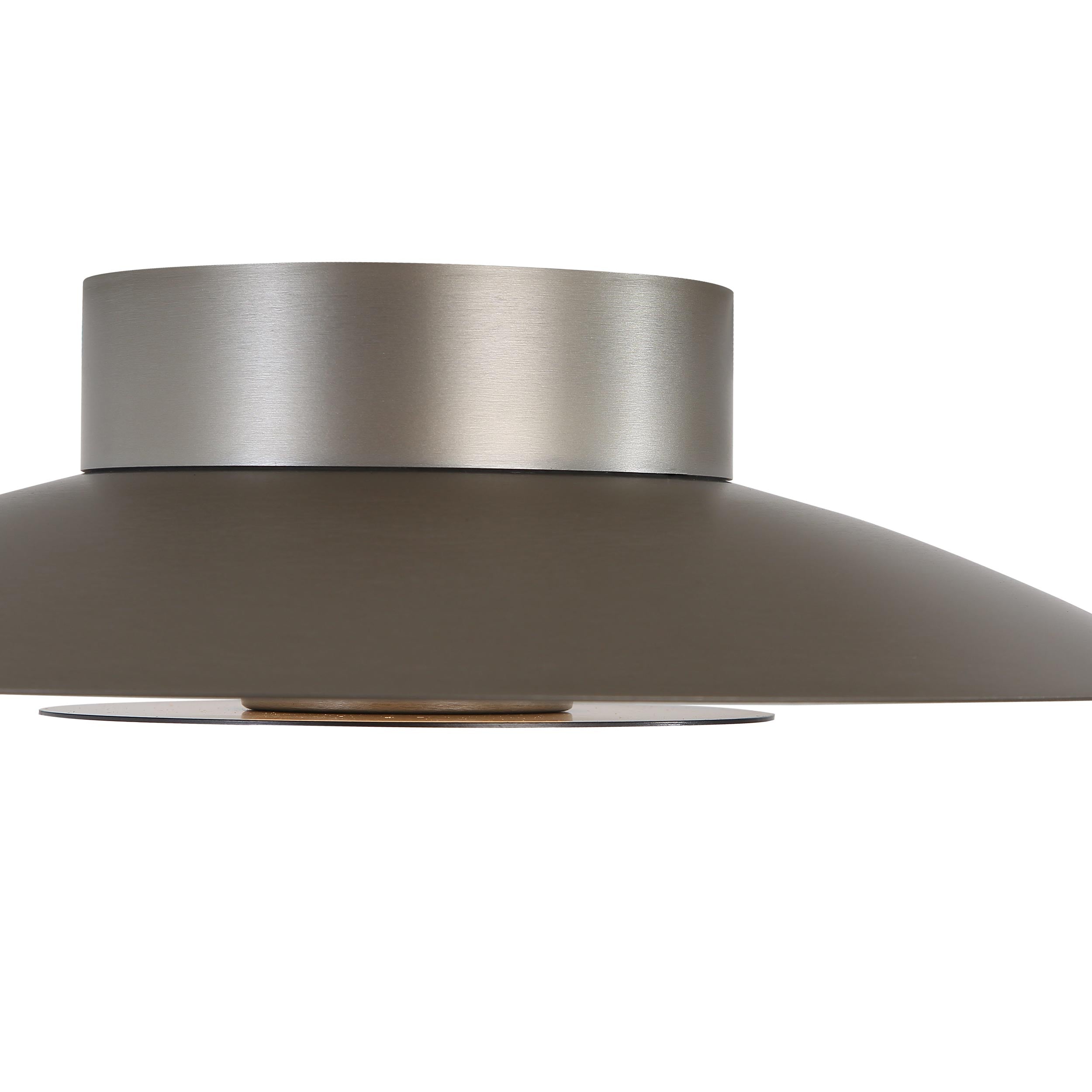 Luma Integrated LED Flush Mount in Sand Nickel and Graphite shade - - Golden Lighting
