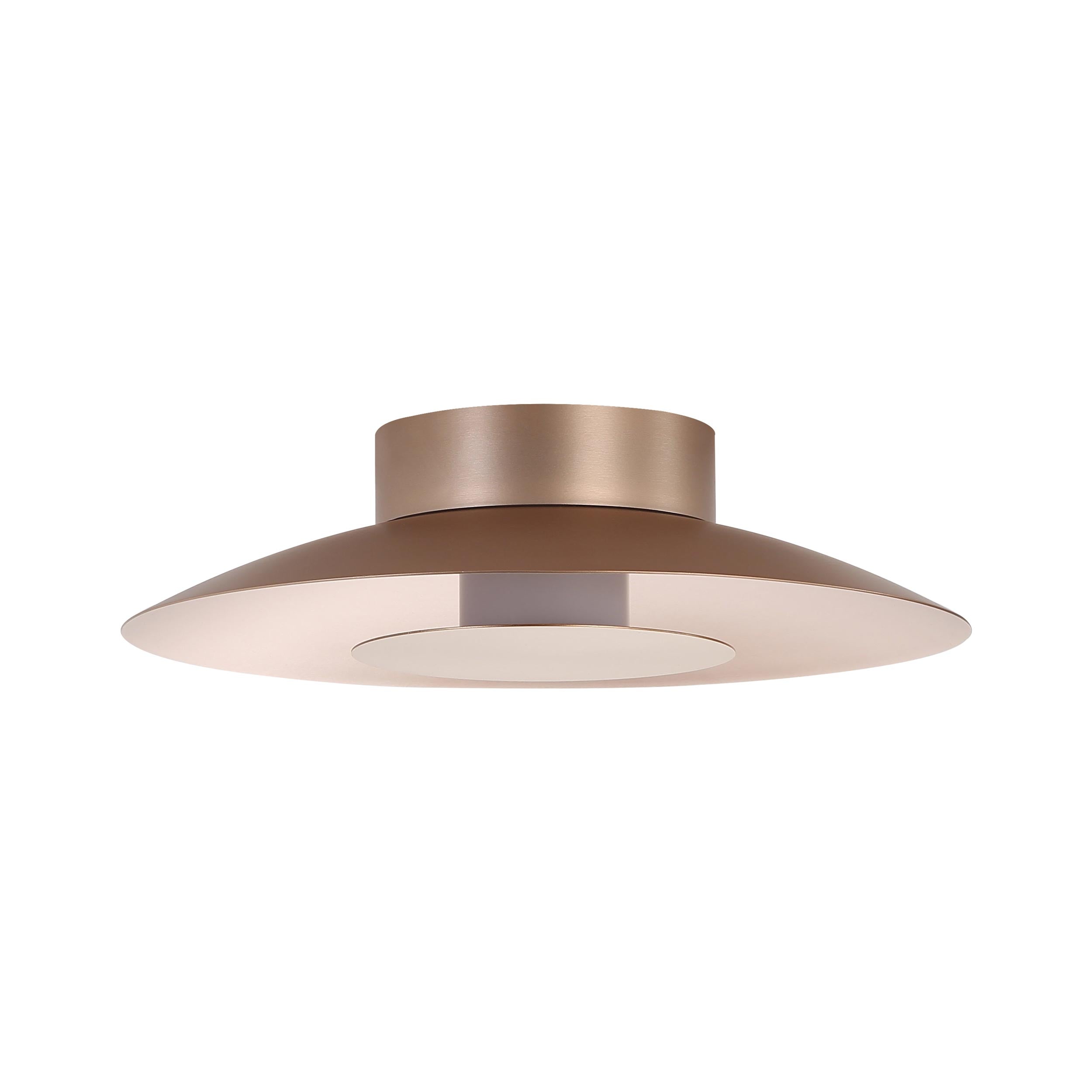 Yep by Golden Lighting Luma Integrated LED Flush Mount in French Gold and French Gold shade - Default Title - Golden Lighting